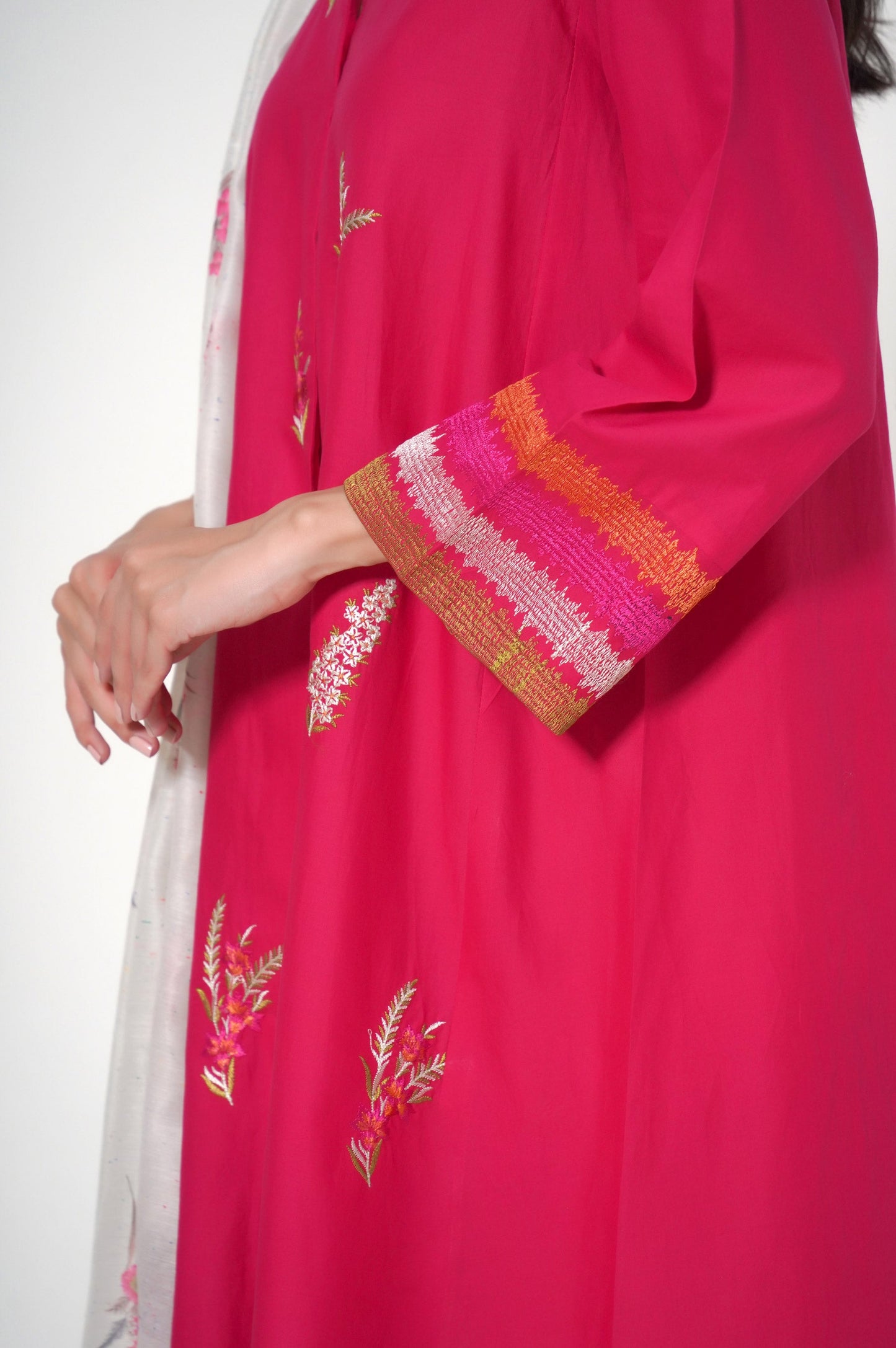 Stitched 2 Piece Cambric Embroidered Suit