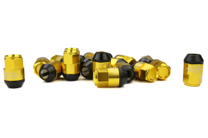 Kics Leggdura Racing 2-Piece 35mm Lugnuts and Locks in Gold | 12x1.25 (CL3513A)
