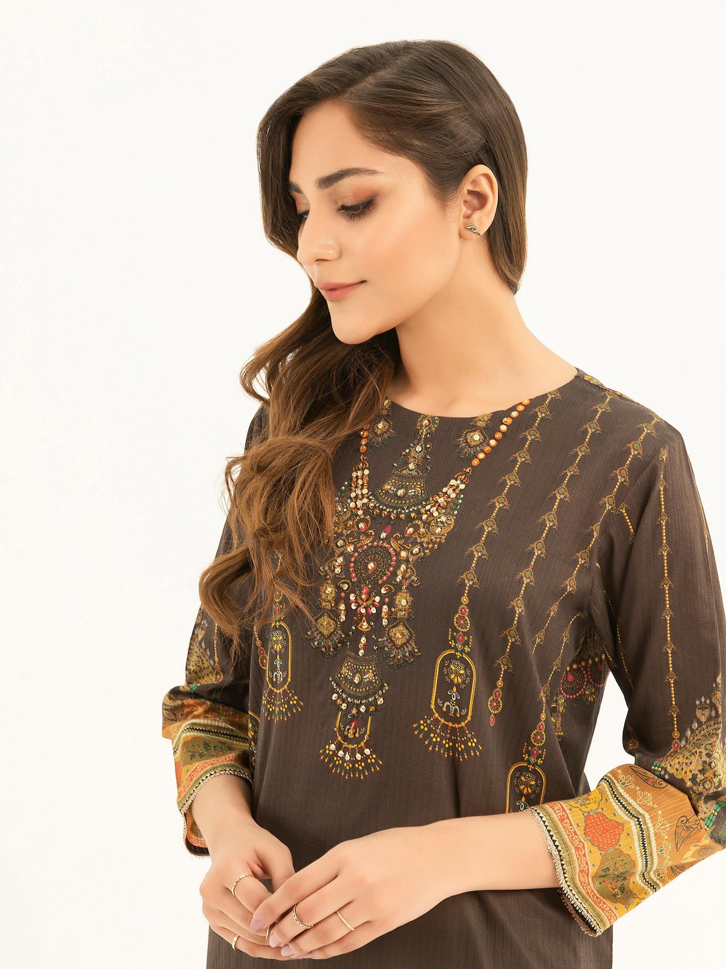 Embellished Lawn Shirt