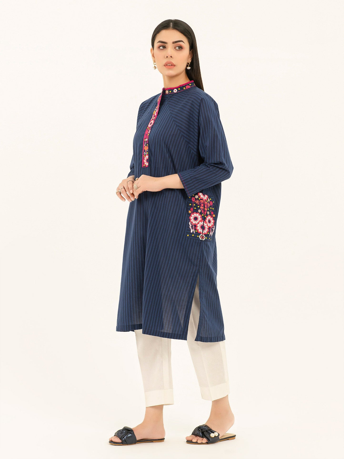 Embroidered Yarn Dyed Shirt