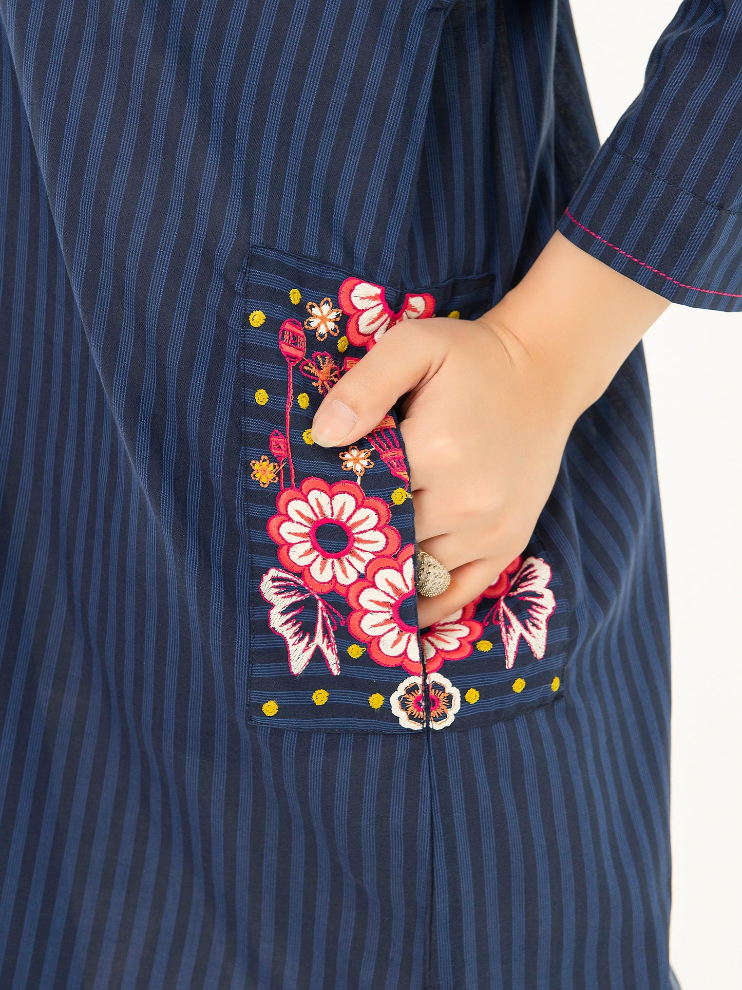 Embroidered Yarn Dyed Shirt