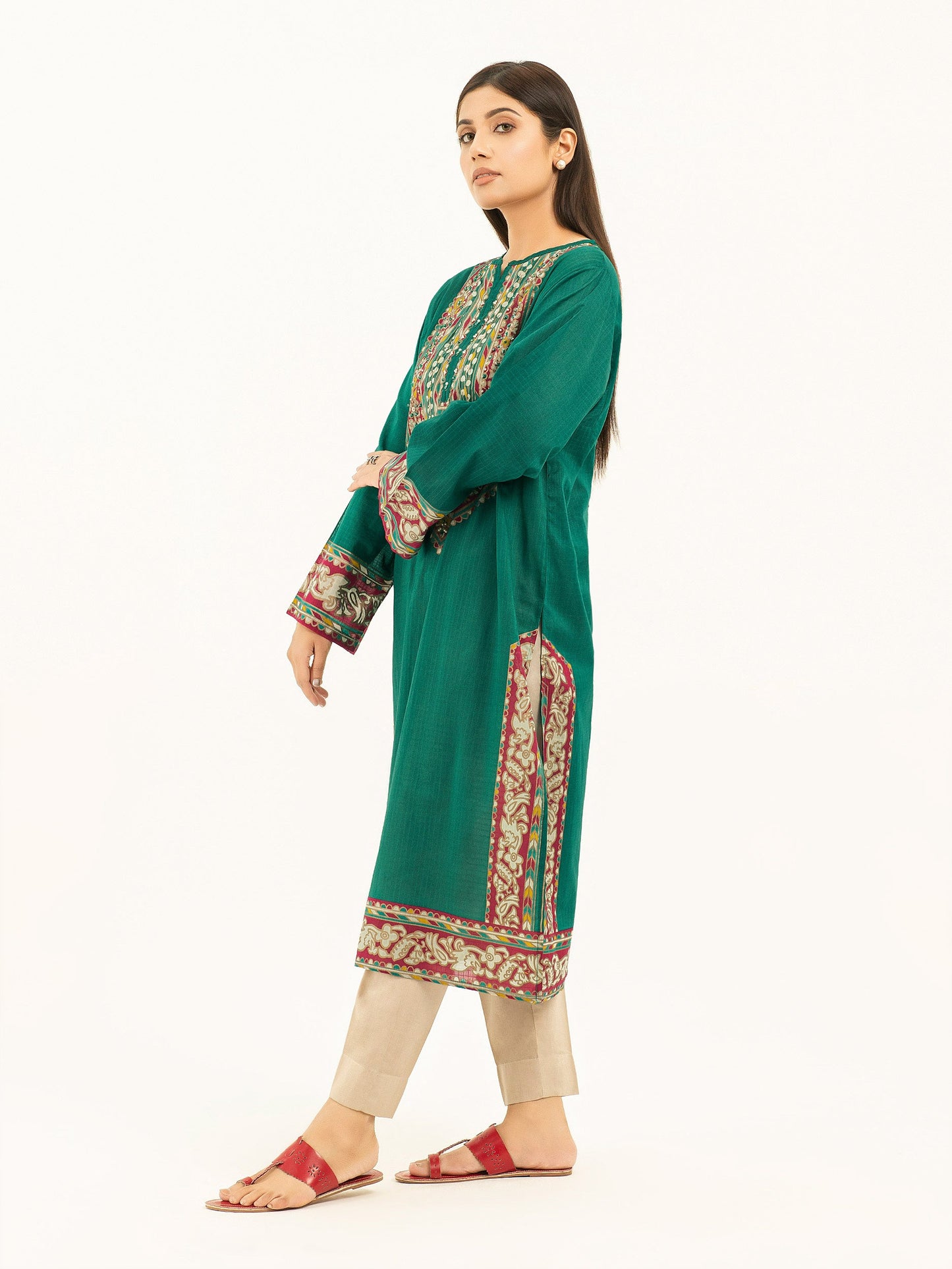 Embellished Lawn Shirt