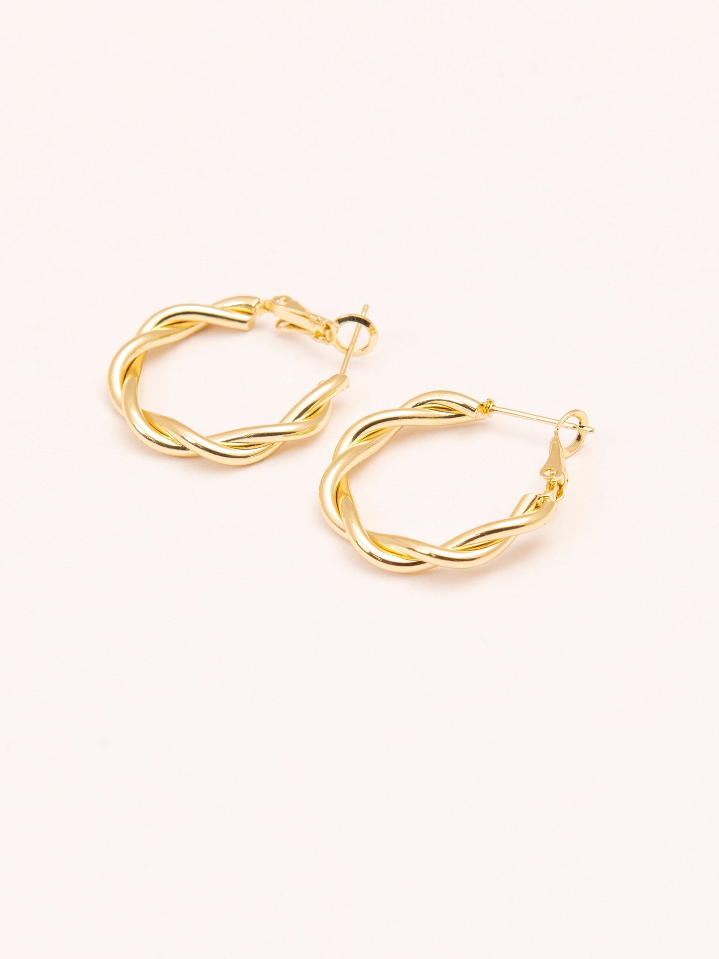 Twisted C-Hoop Earrings