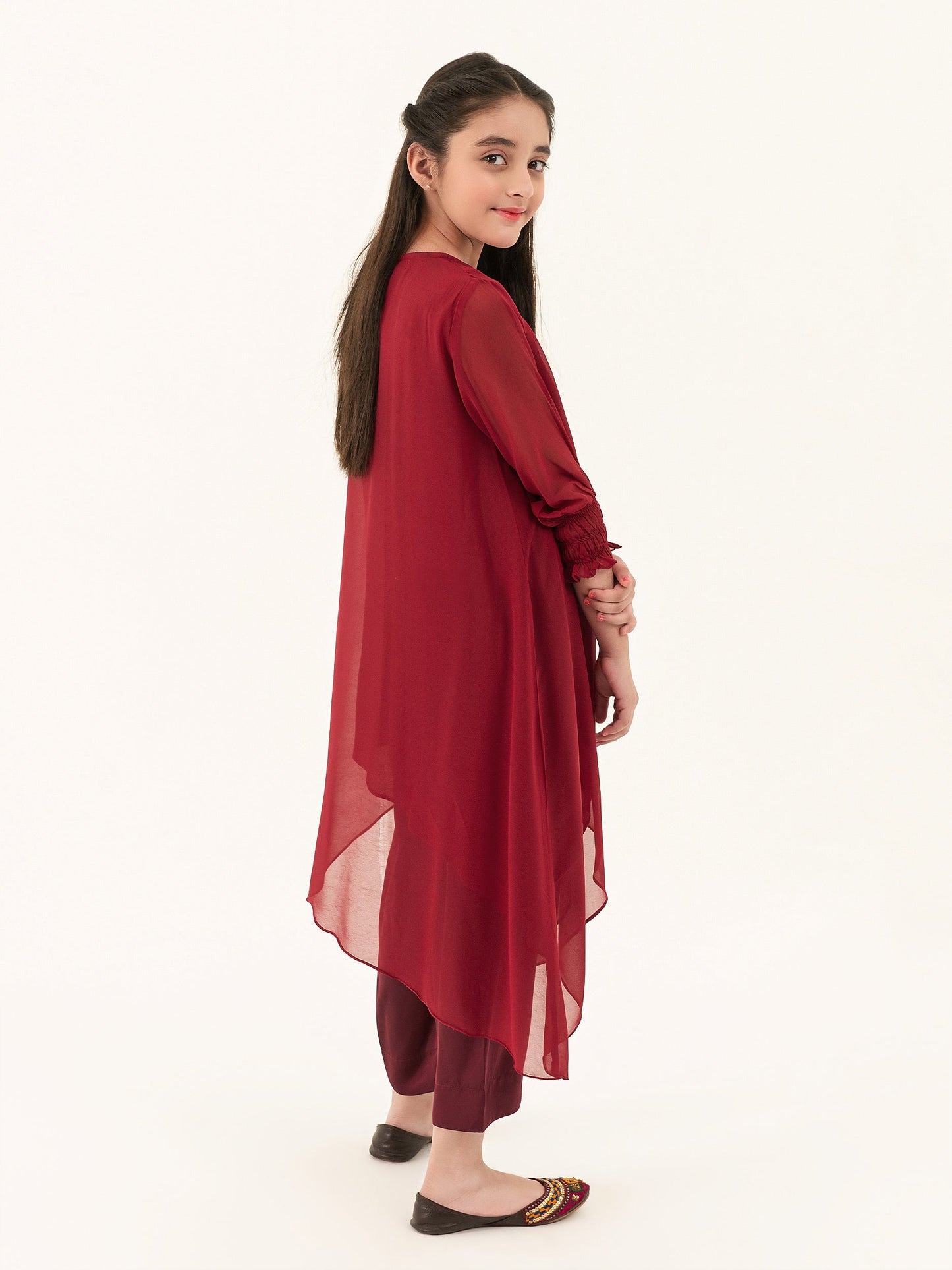 Embroidered Chiffon Shirt