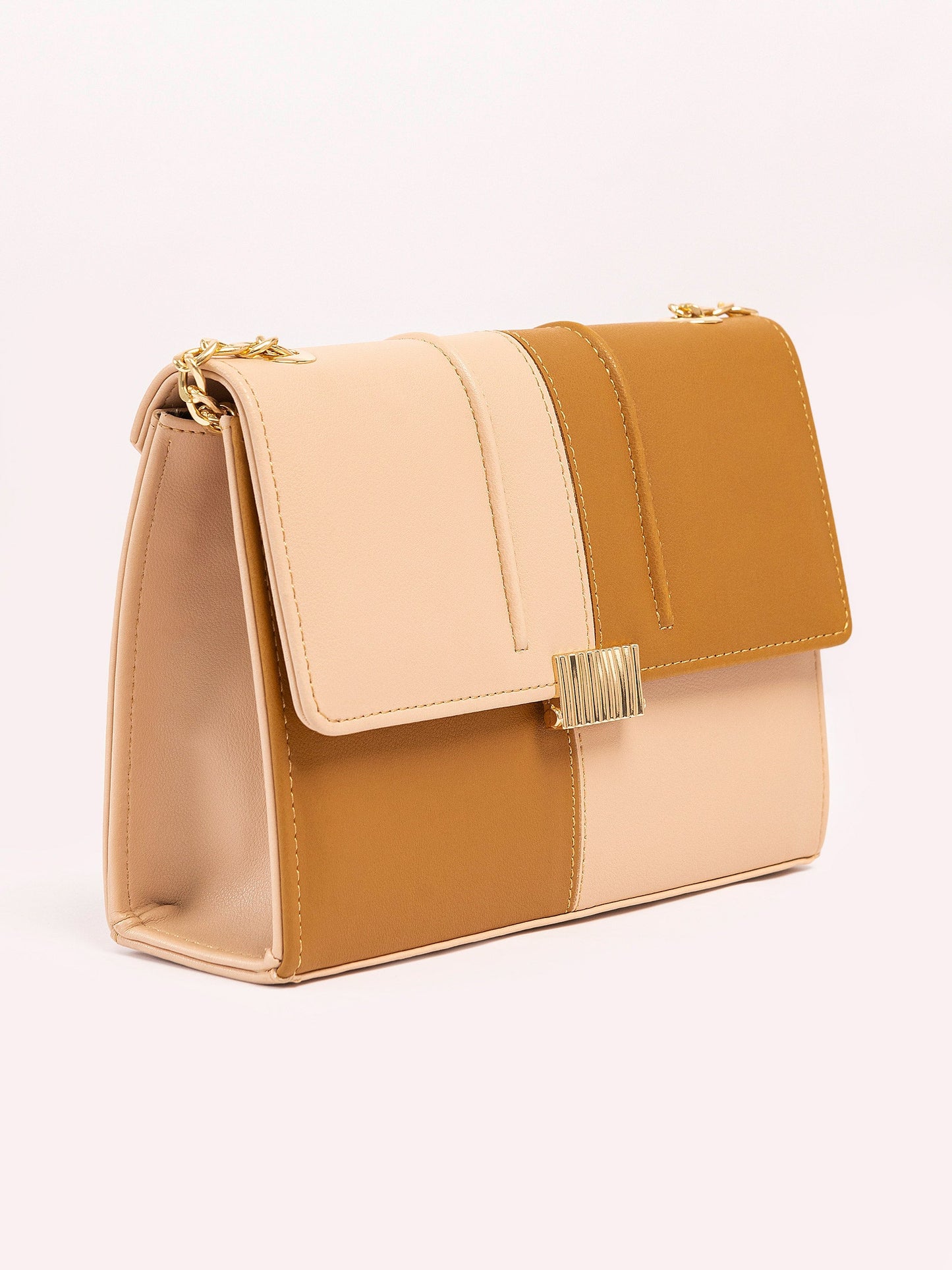 Two Tone Box Handbag