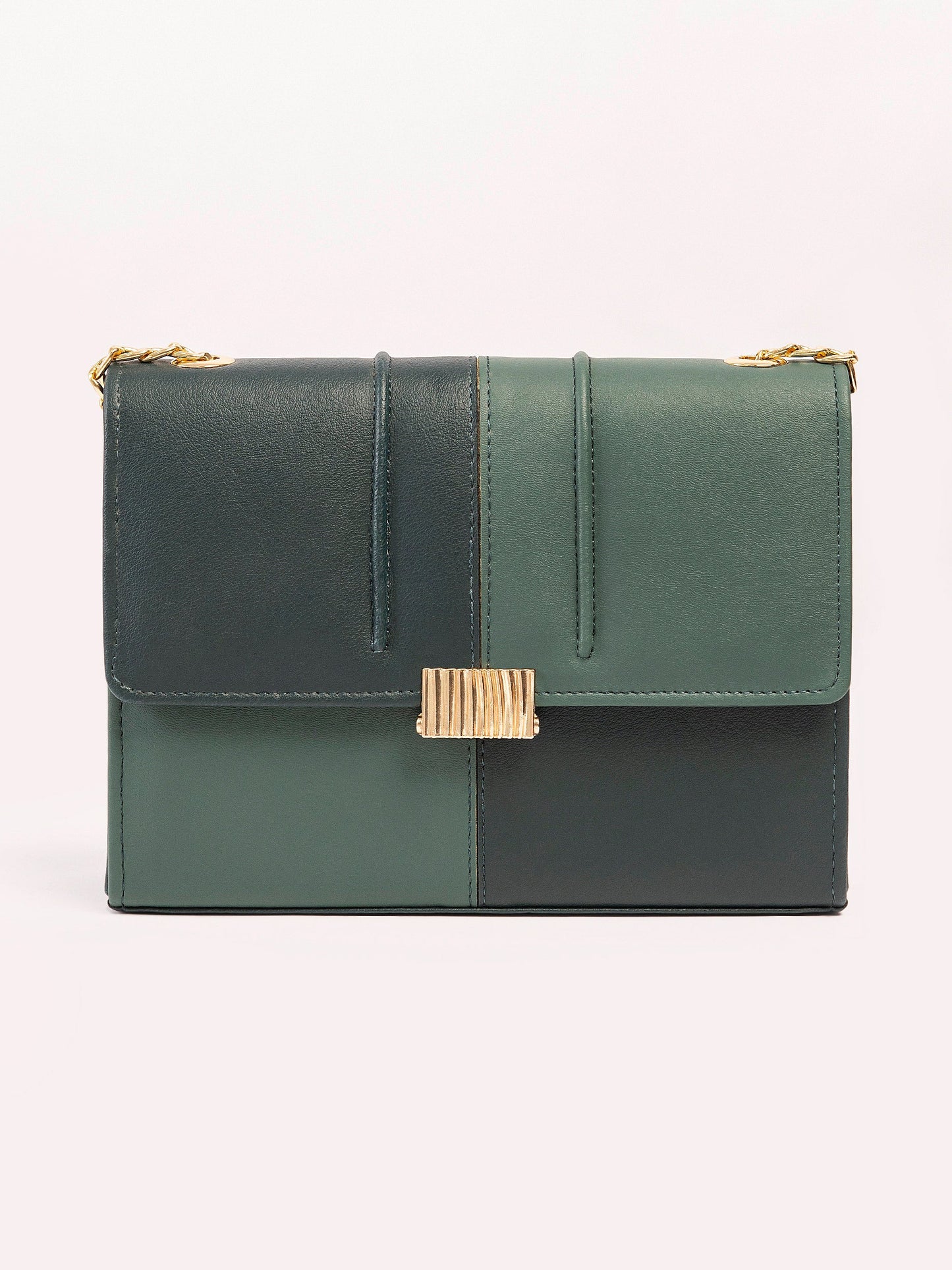 Two Tone Box Handbag