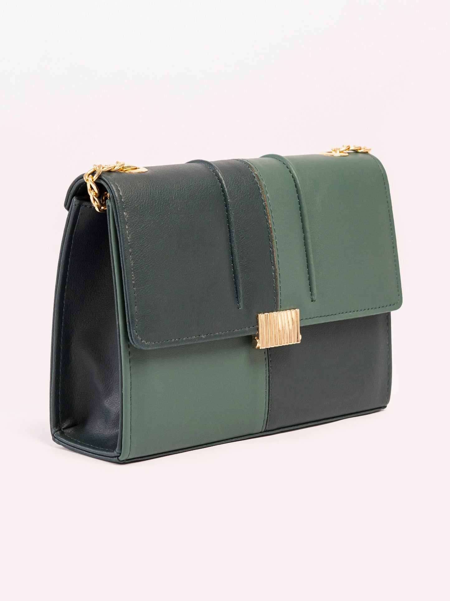 Two Tone Box Handbag