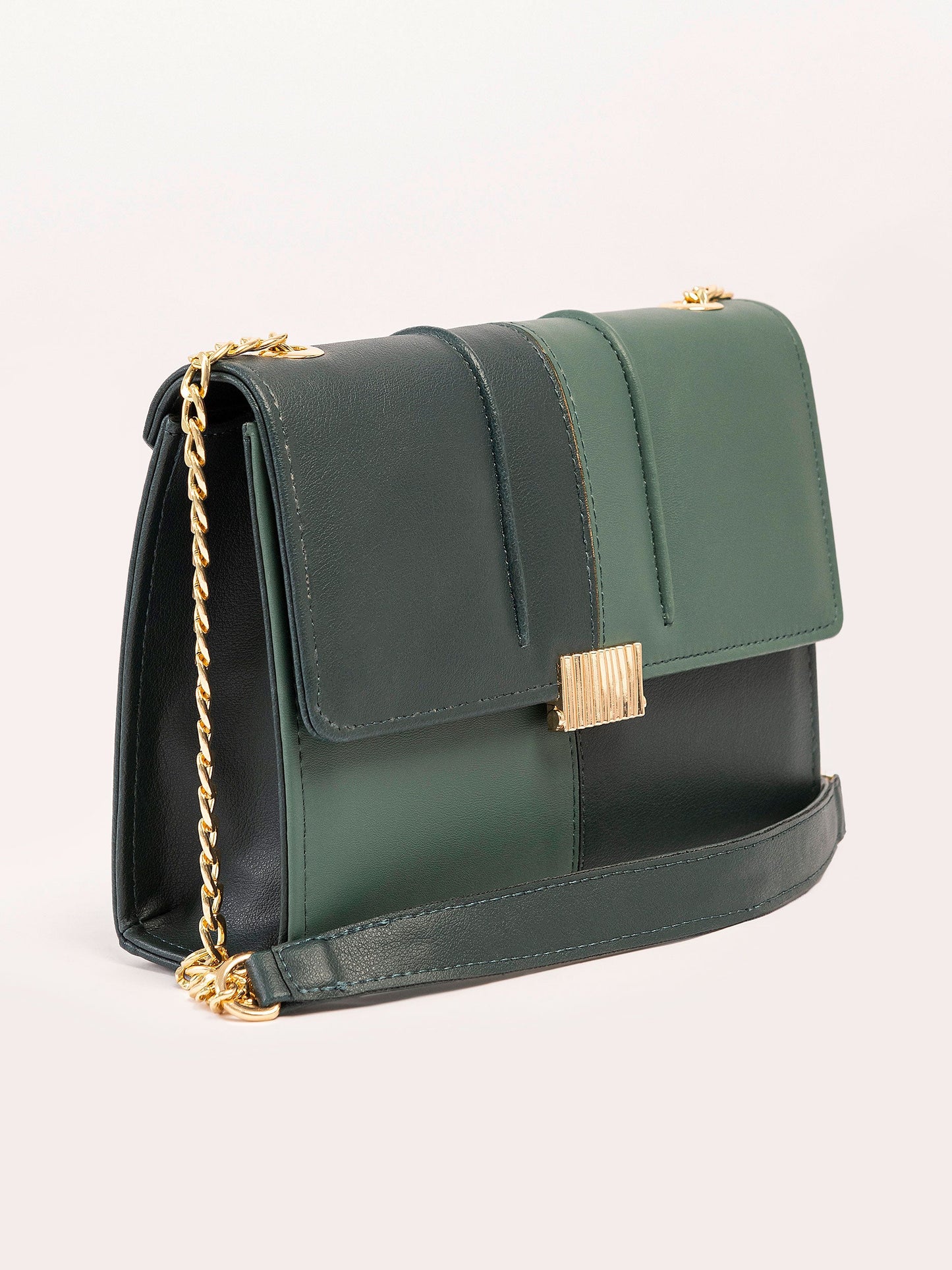 Two Tone Box Handbag