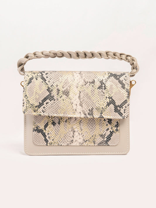 Printed Textured Handbag