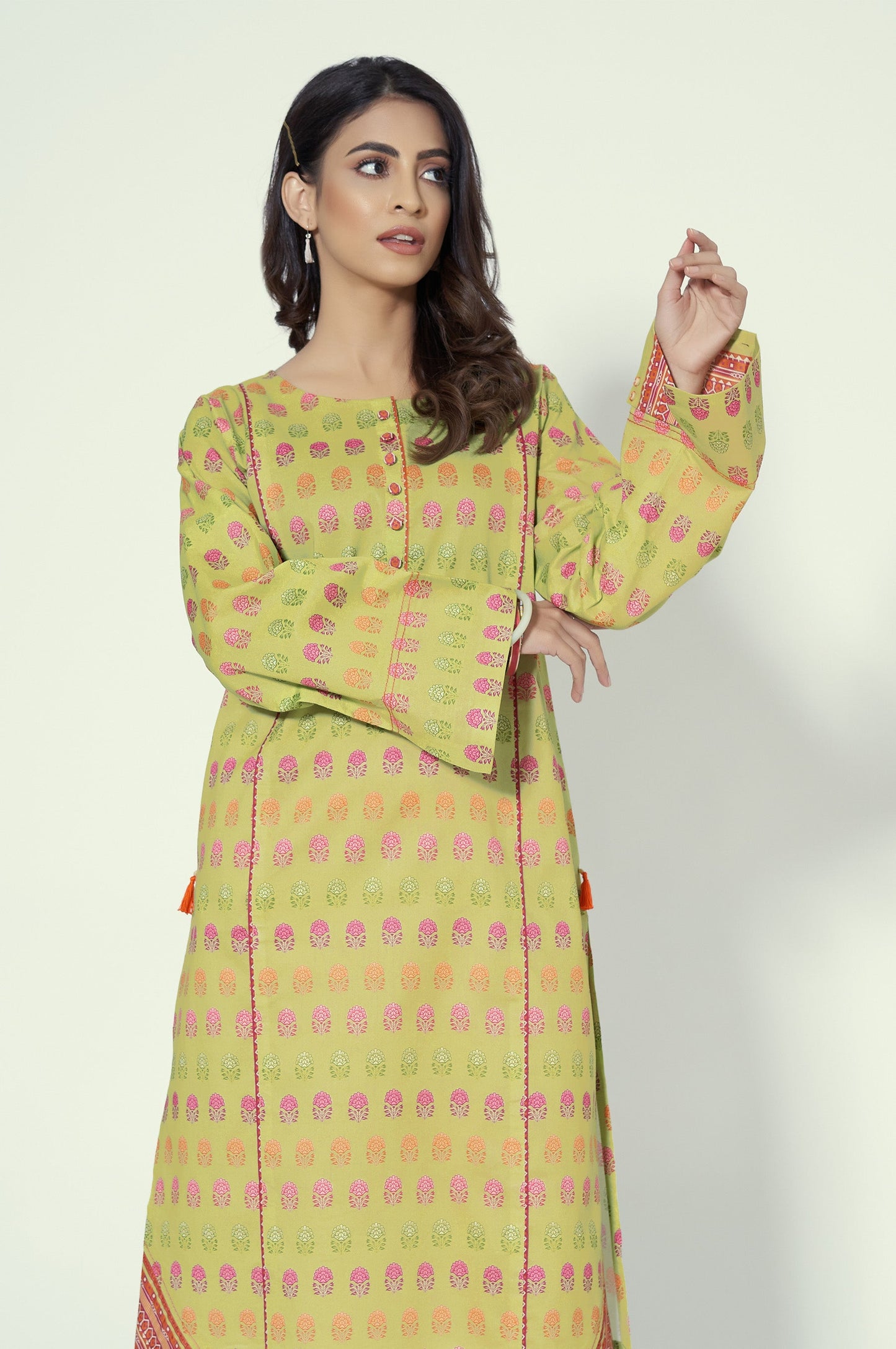 Unstitched 1 Piece Printed Lawn Shirt