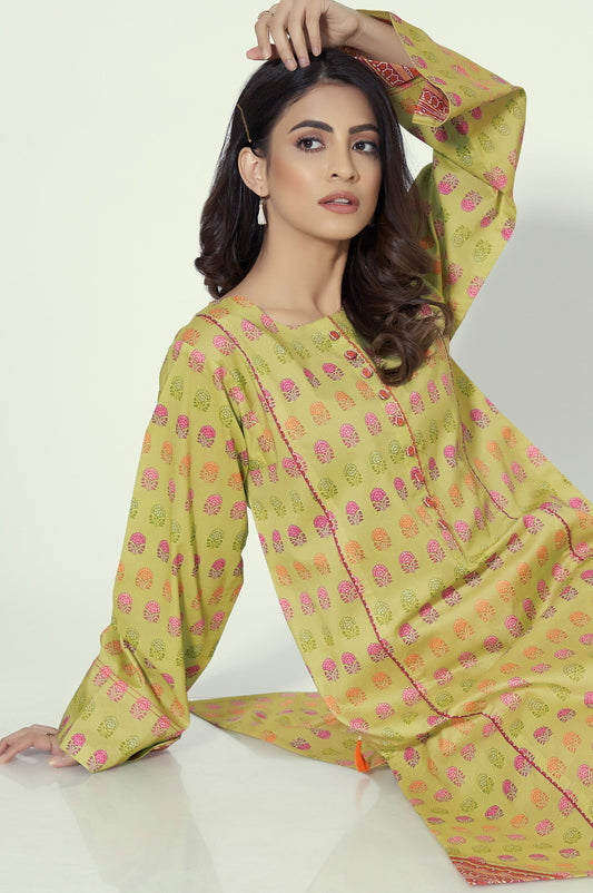 Unstitched 1 Piece Printed Lawn Shirt