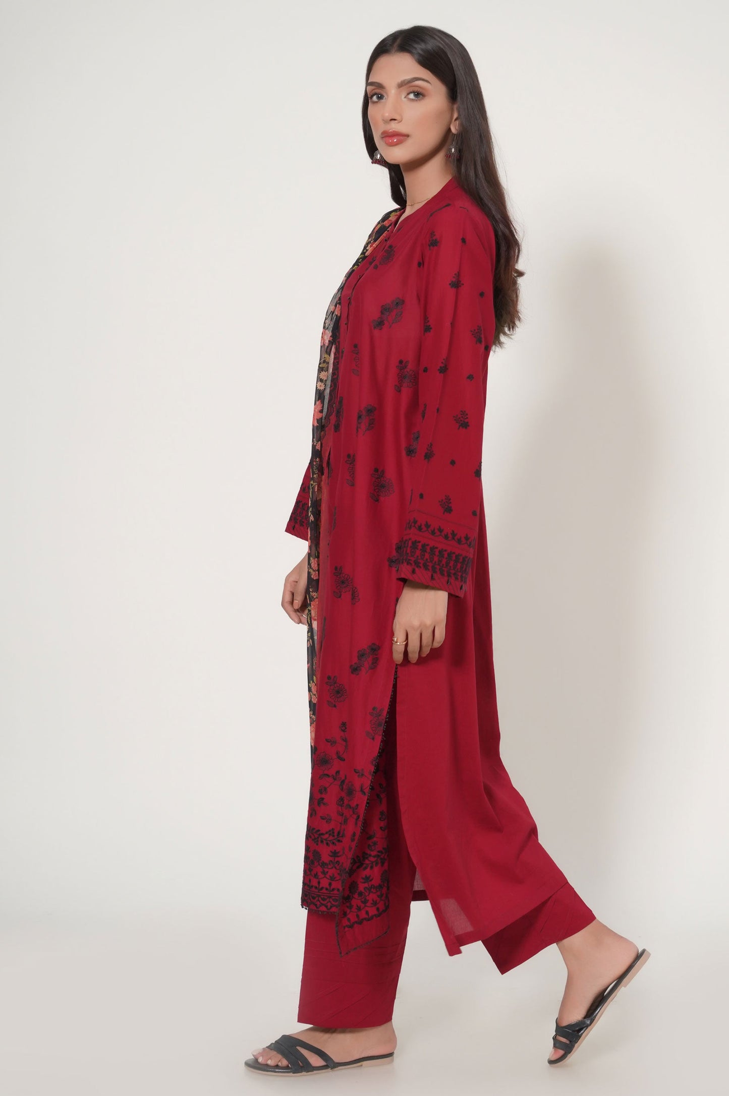 Stitched 3 Piece Chikankari Suit