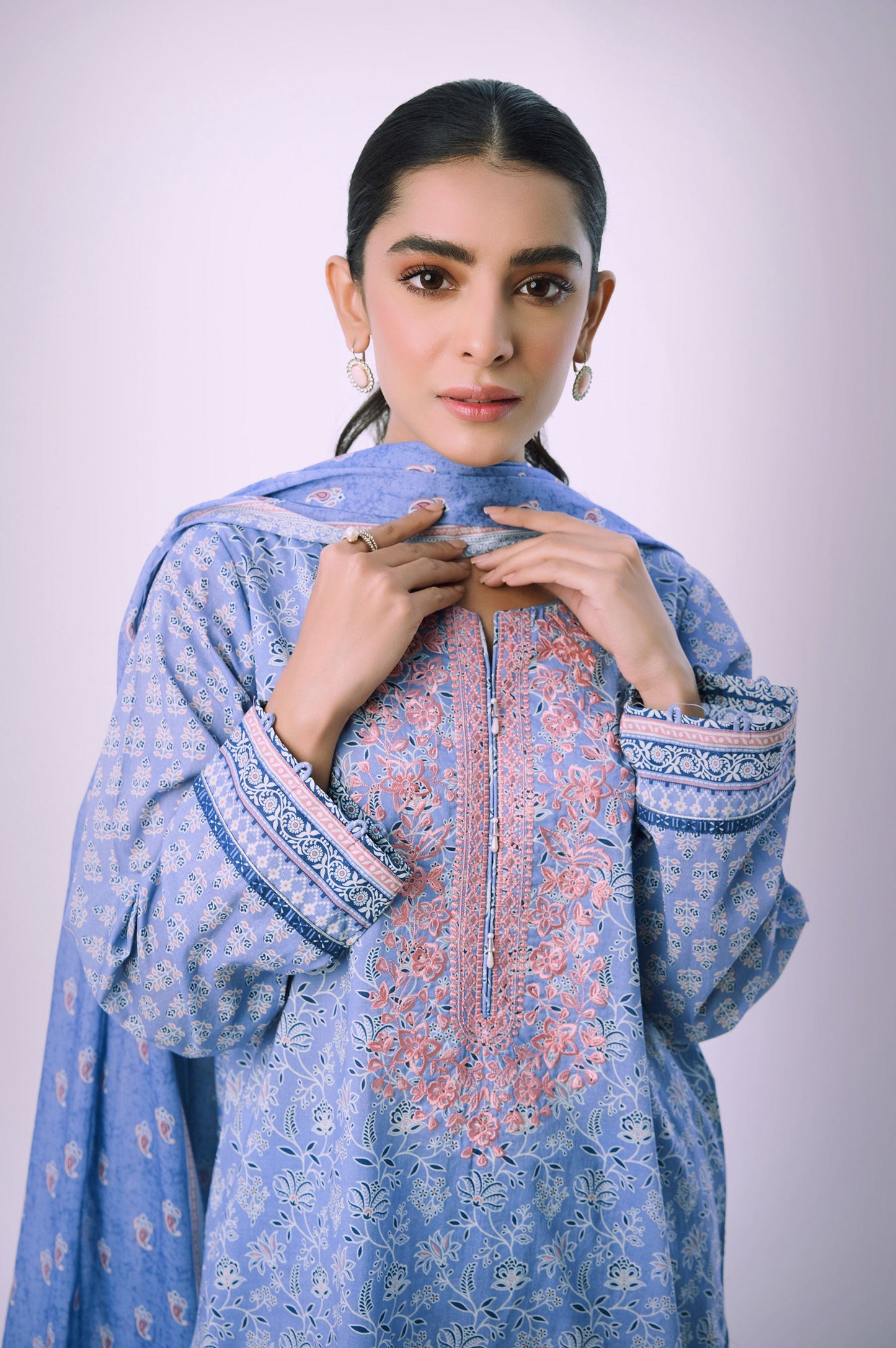 Stitched 3 Piece Printed Lawn