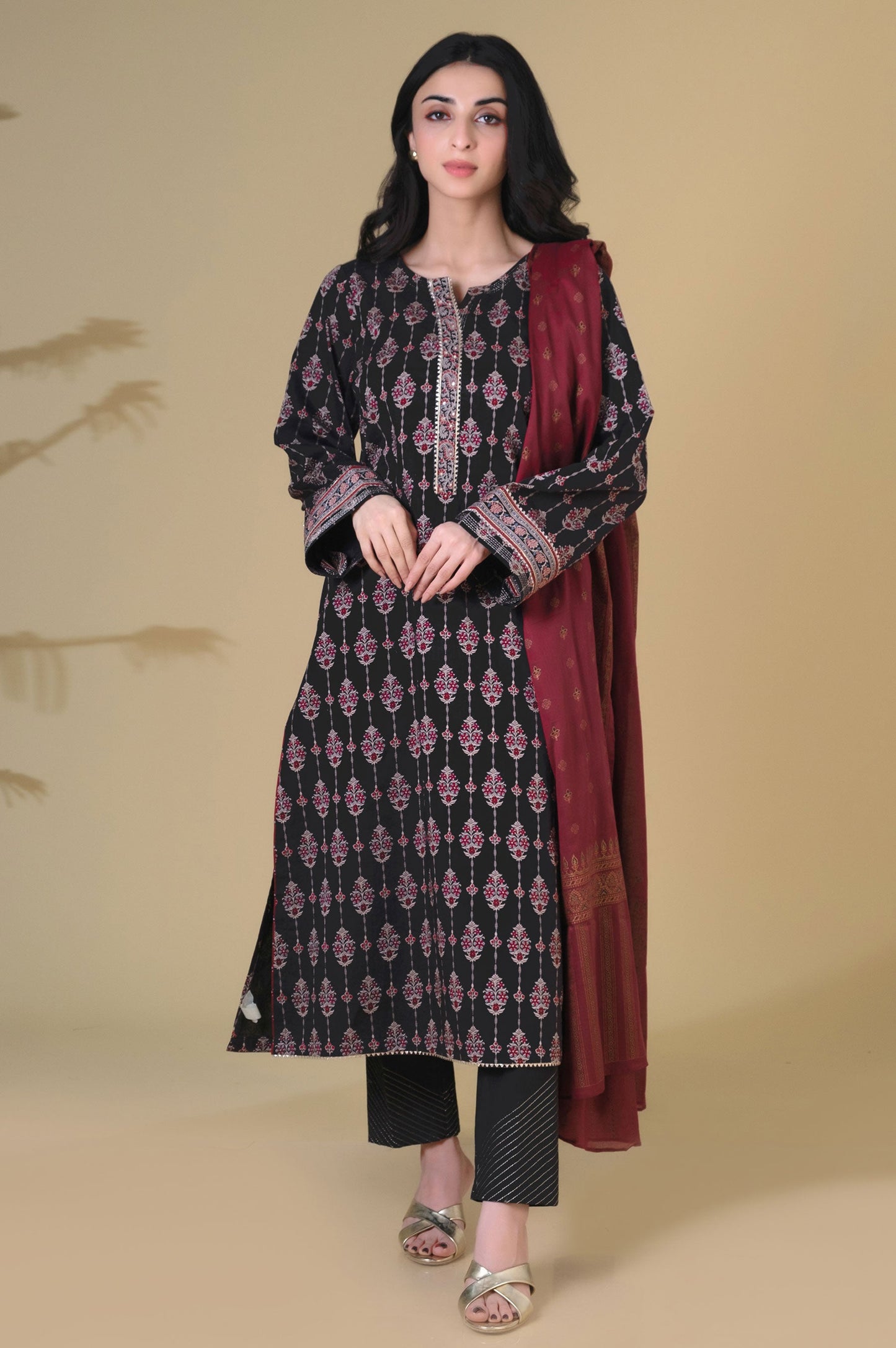 Unstitched 3 Piece Printed Lawn Suit