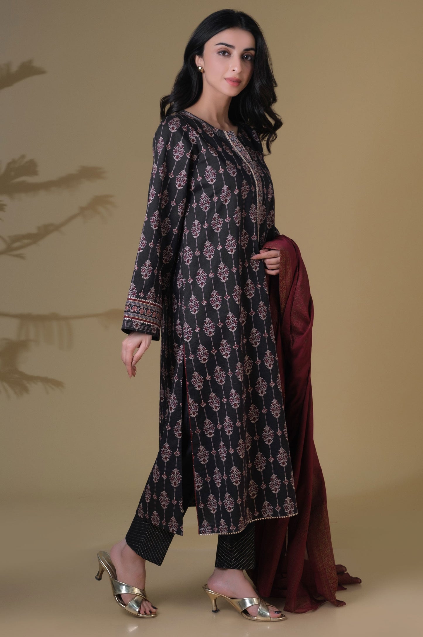 Unstitched 3 Piece Printed Lawn Suit