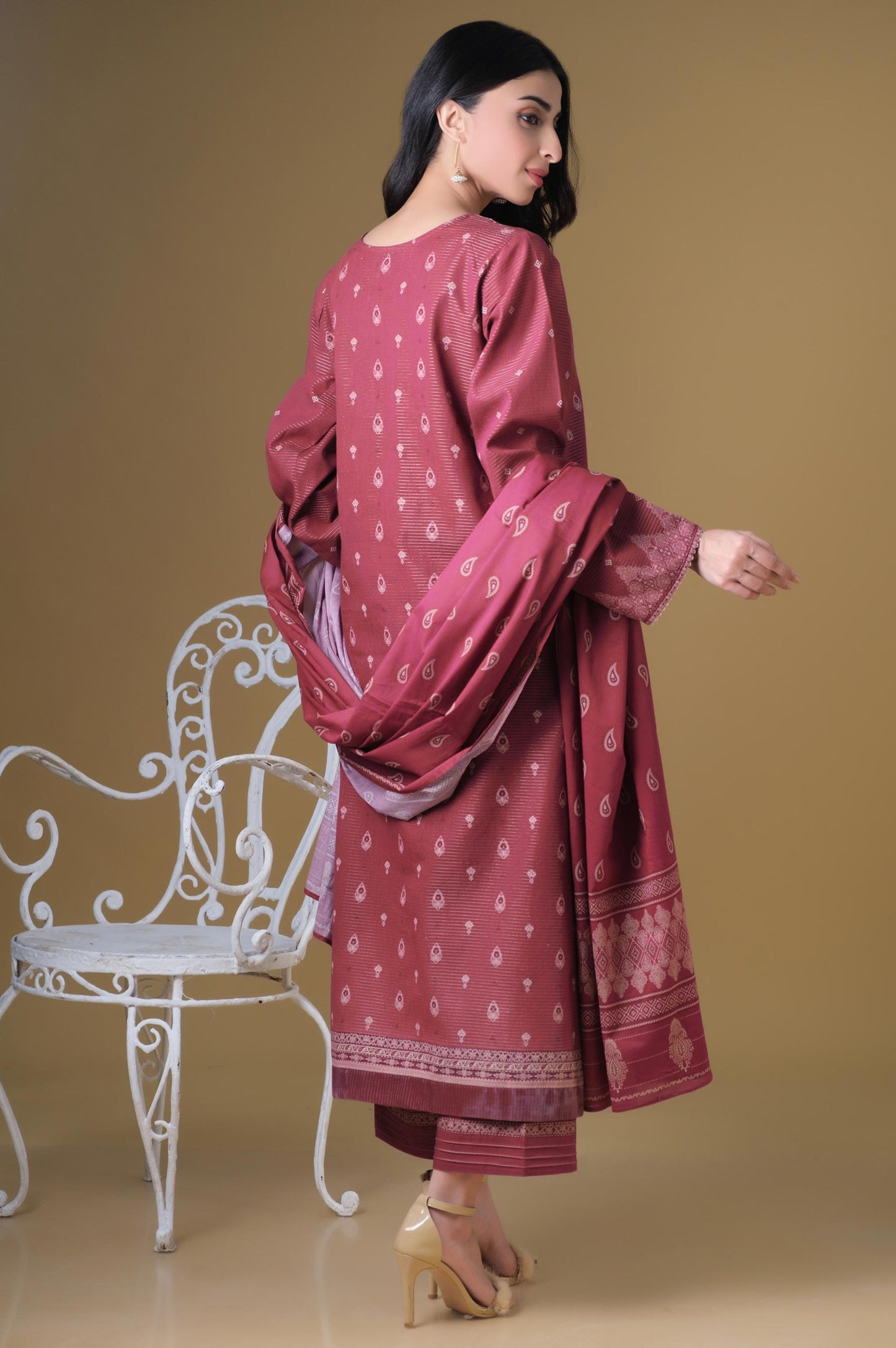 Unstitched 3 Piece Printed Masuri Lawn Suit