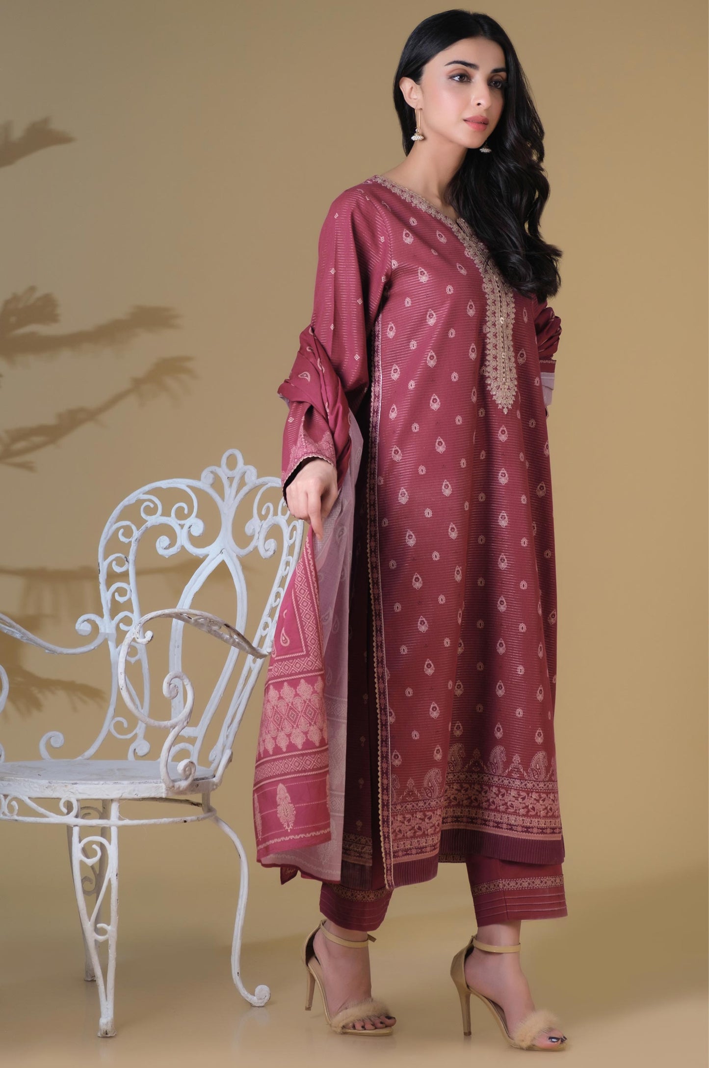 Unstitched 3 Piece Printed Masuri Lawn Suit