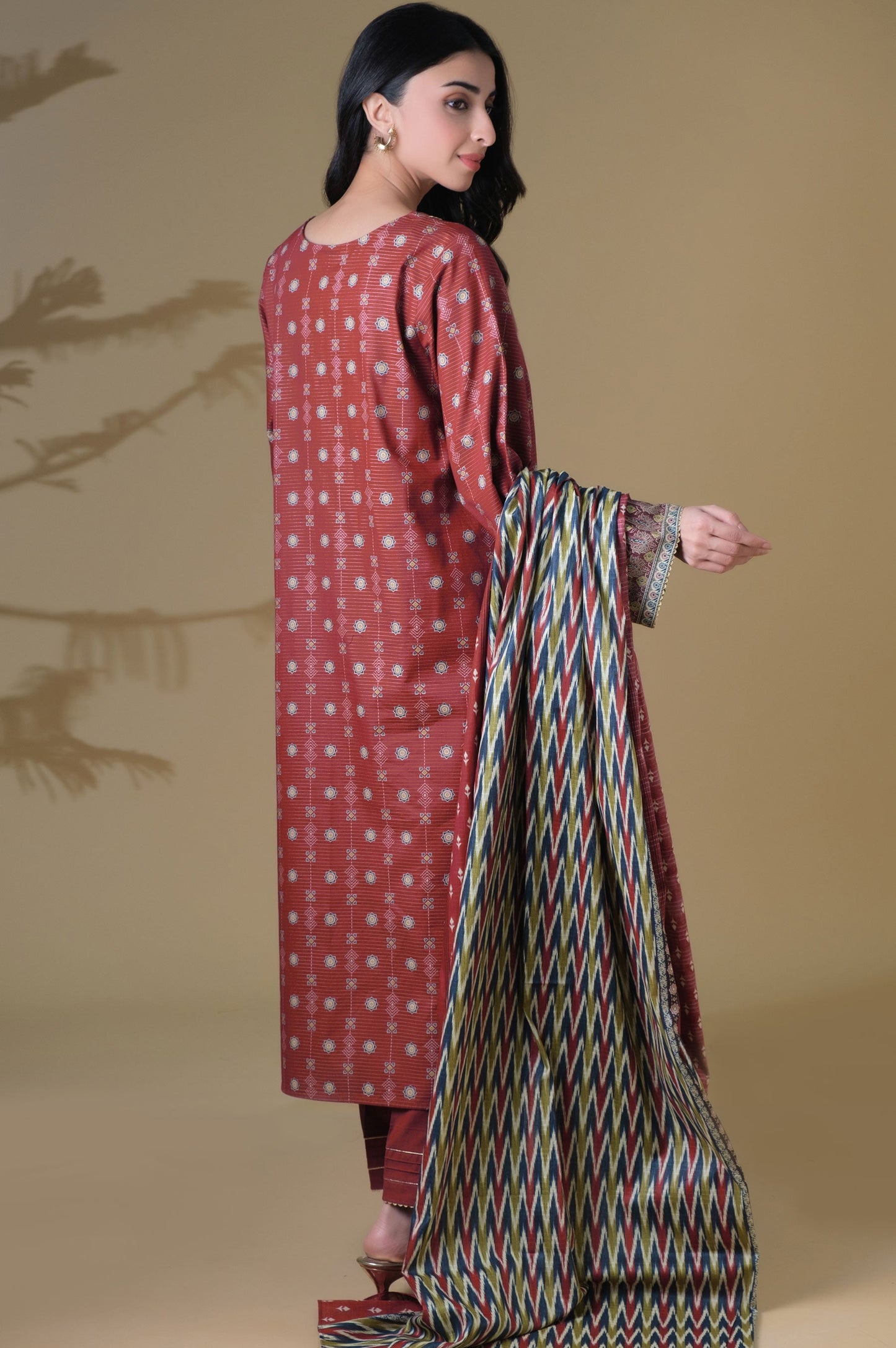 Unstitched 3 Piece Printed Mysuri Lawn Suit