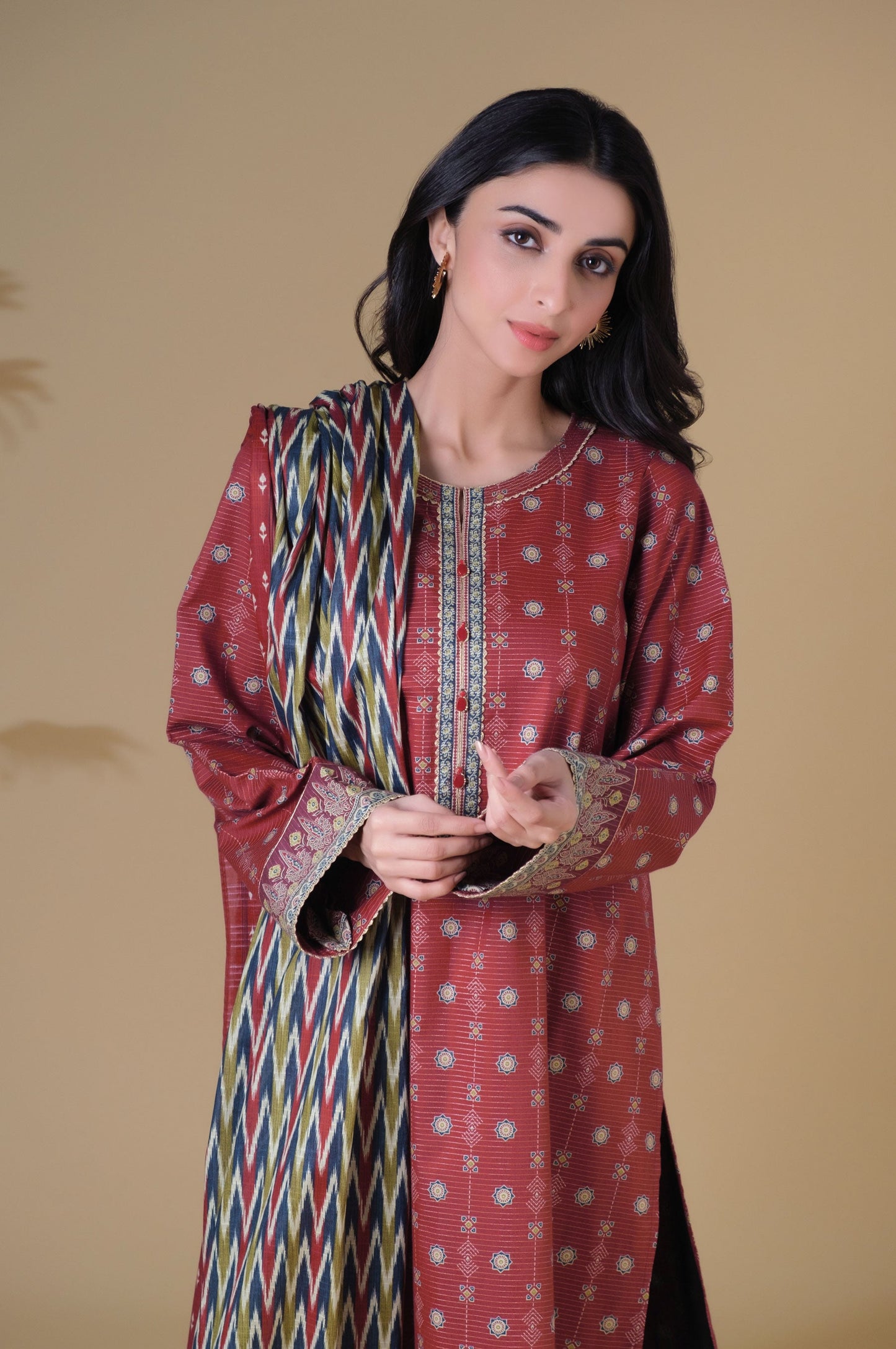 Unstitched 3 Piece Printed Mysuri Lawn Suit