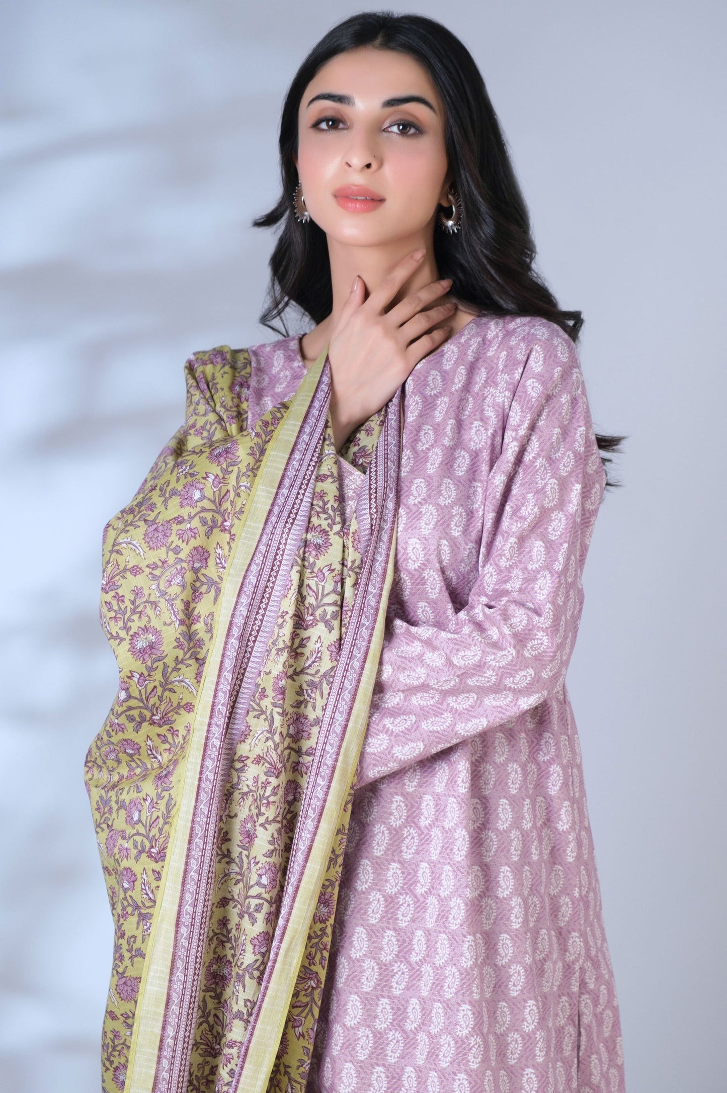 Unstitched 3 Piece Printed Mysuri Lawn Suit