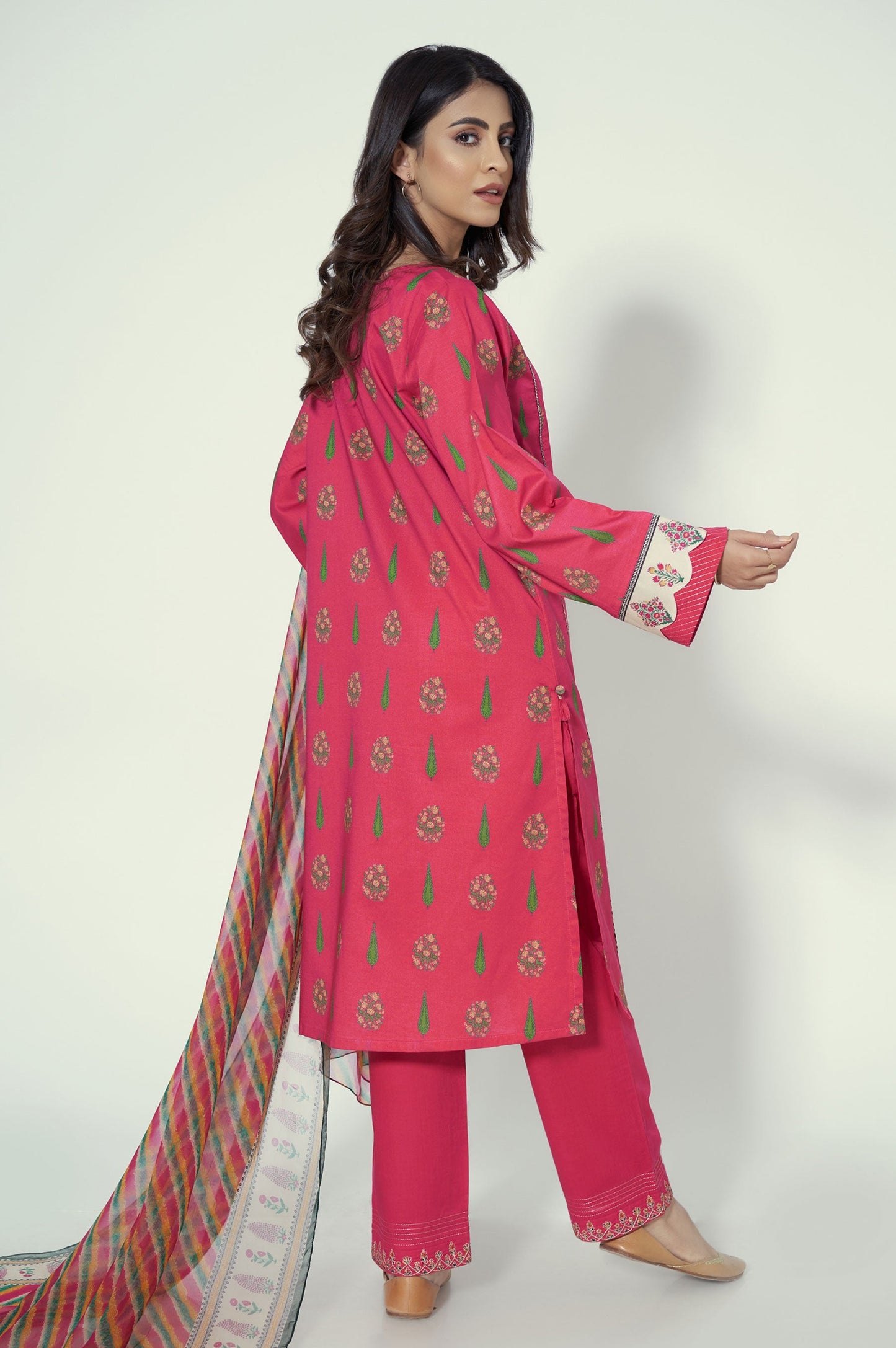 Unstitched 3 Piece Printed Lawn Suit