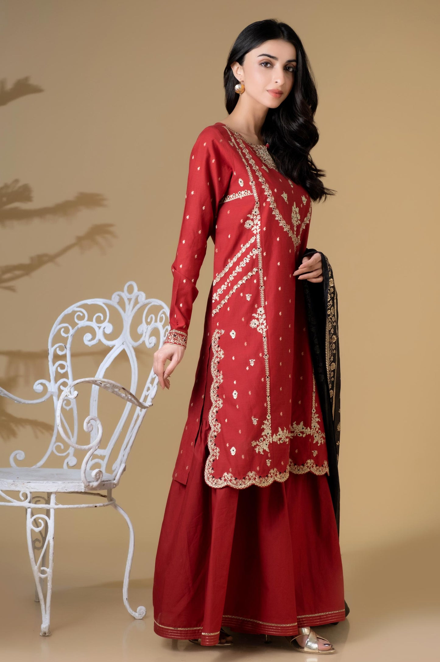 Unstitched 3 Piece Embroidered Mysuri Jacquard Suit