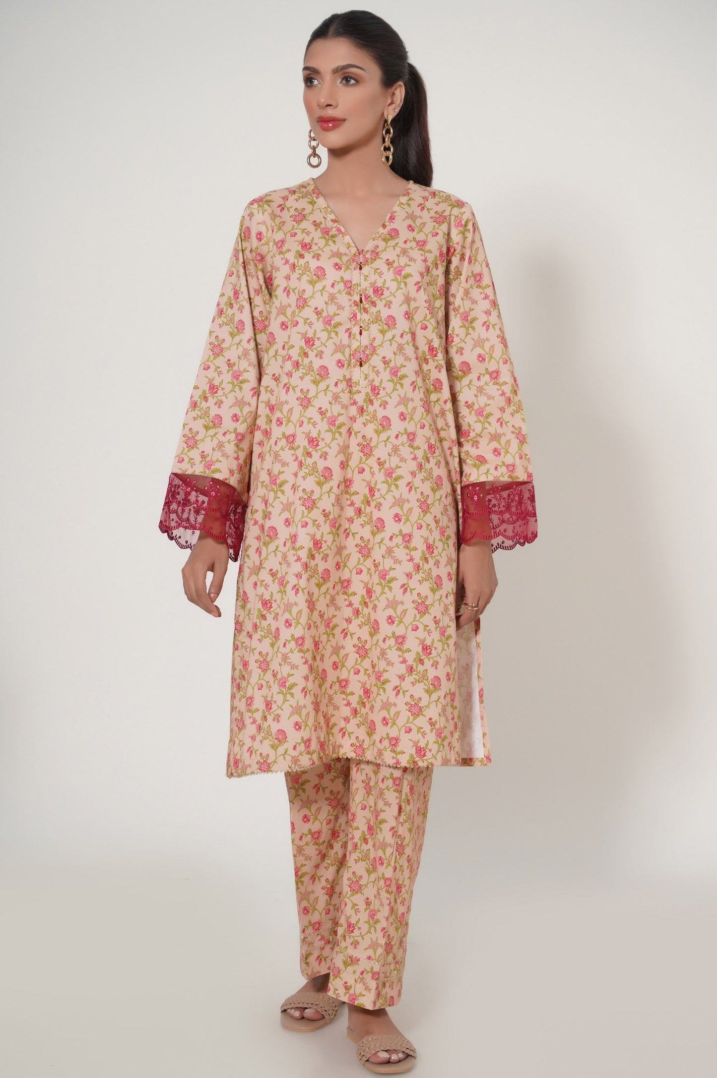 Unstitched 3 Piece Printed Lawn Suit