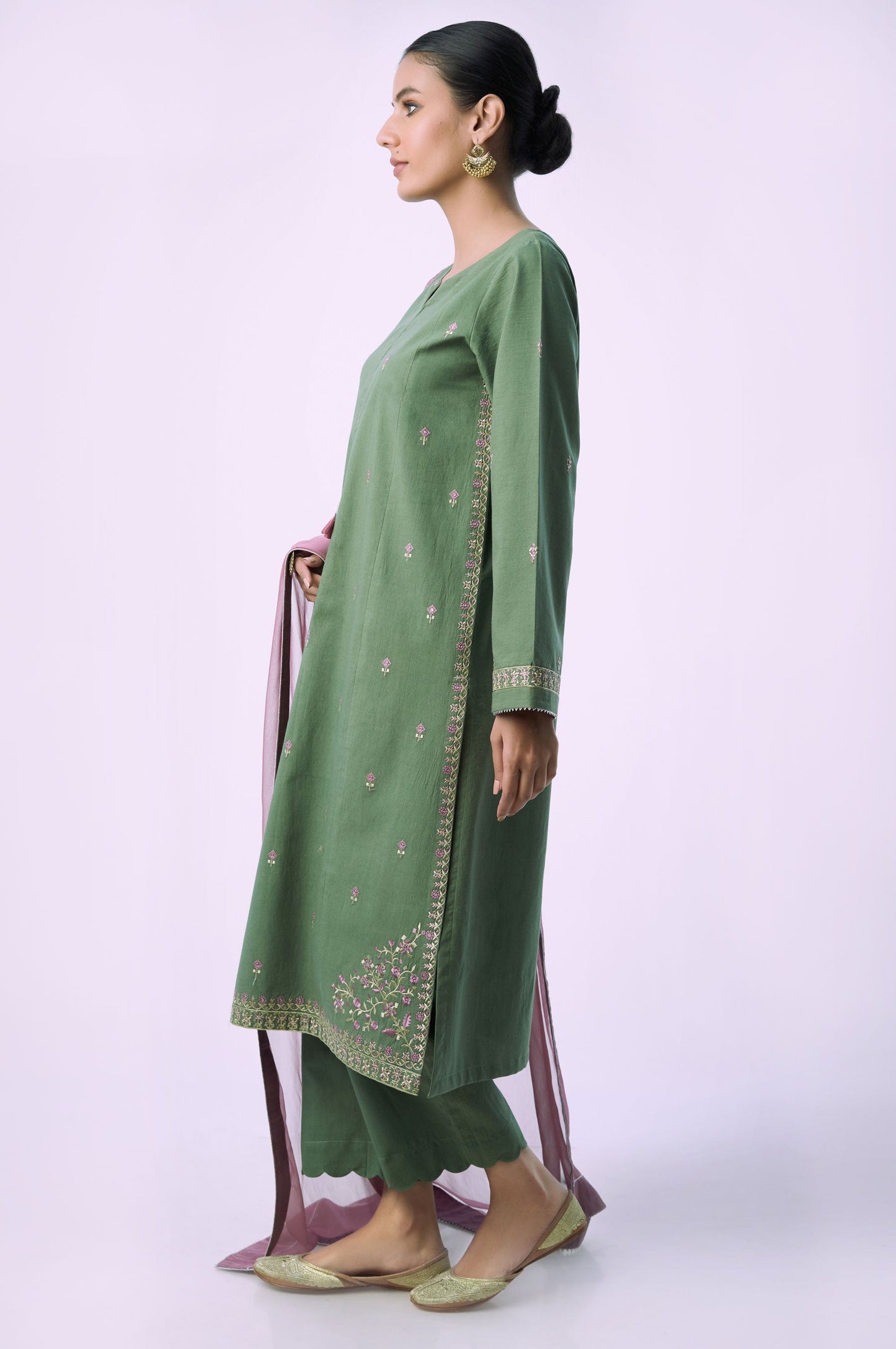 Stitched 3 Piece Embroidered Cambric Suit