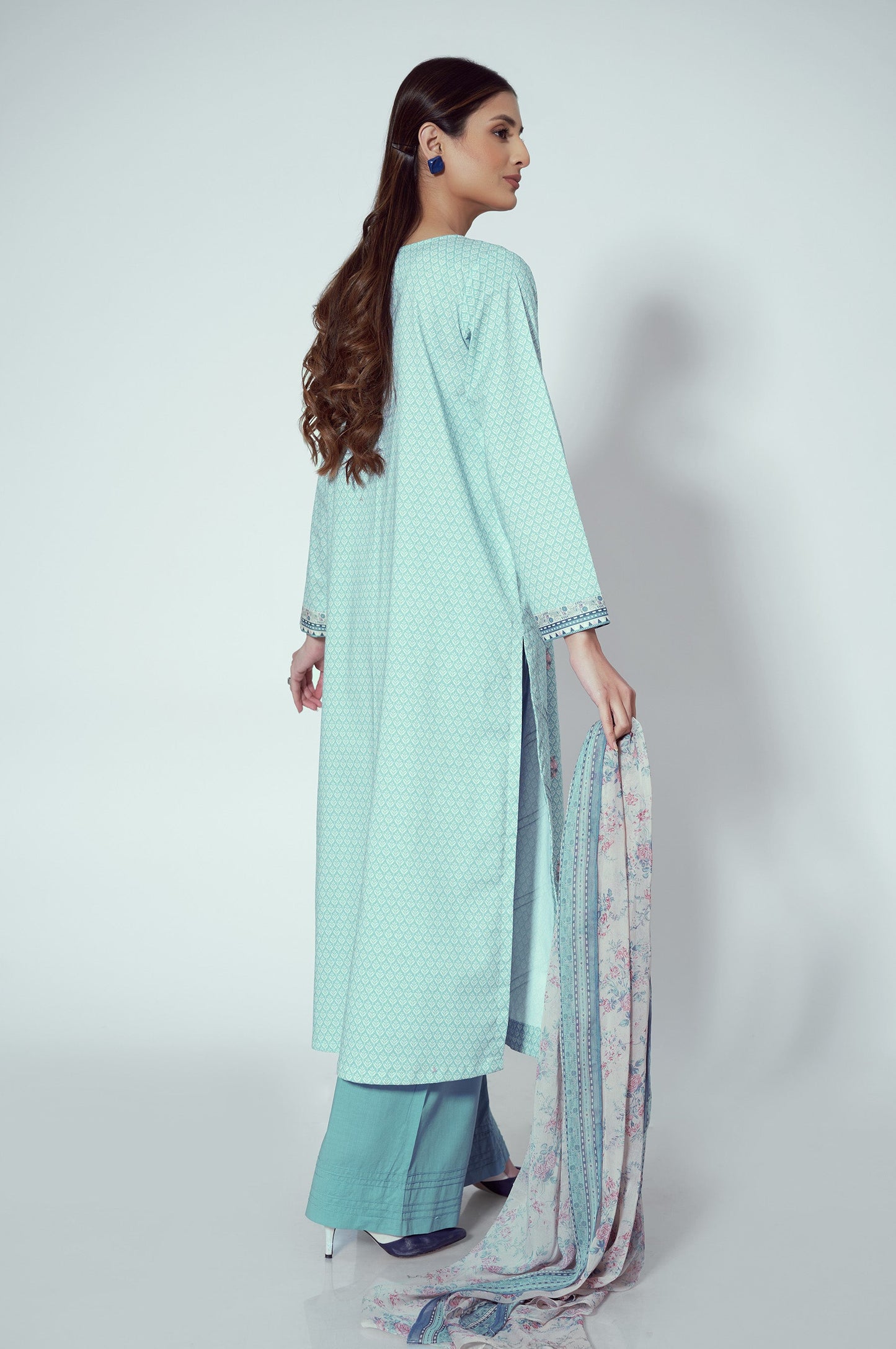 Stitched 3 Piece Printed Lawn Suit