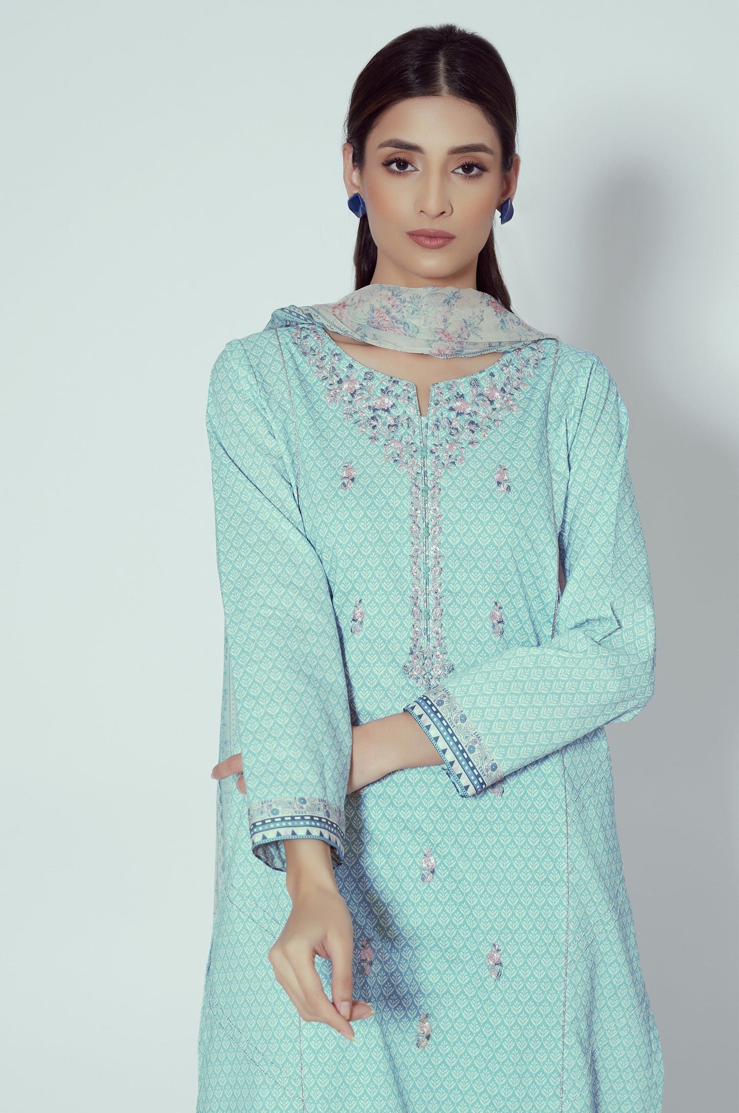 Stitched 3 Piece Printed Lawn Suit