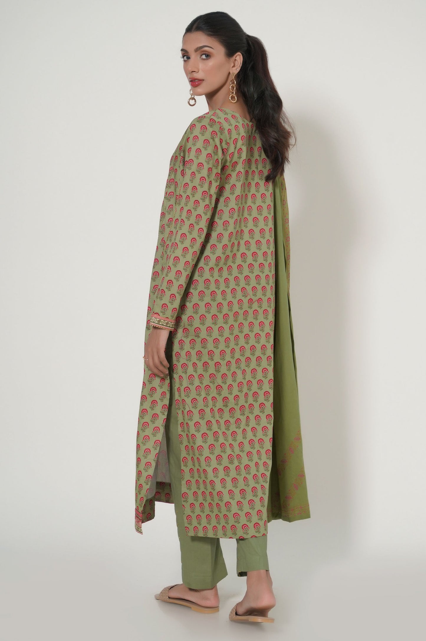 Stitched 3 Piece Printed Lawn Suit