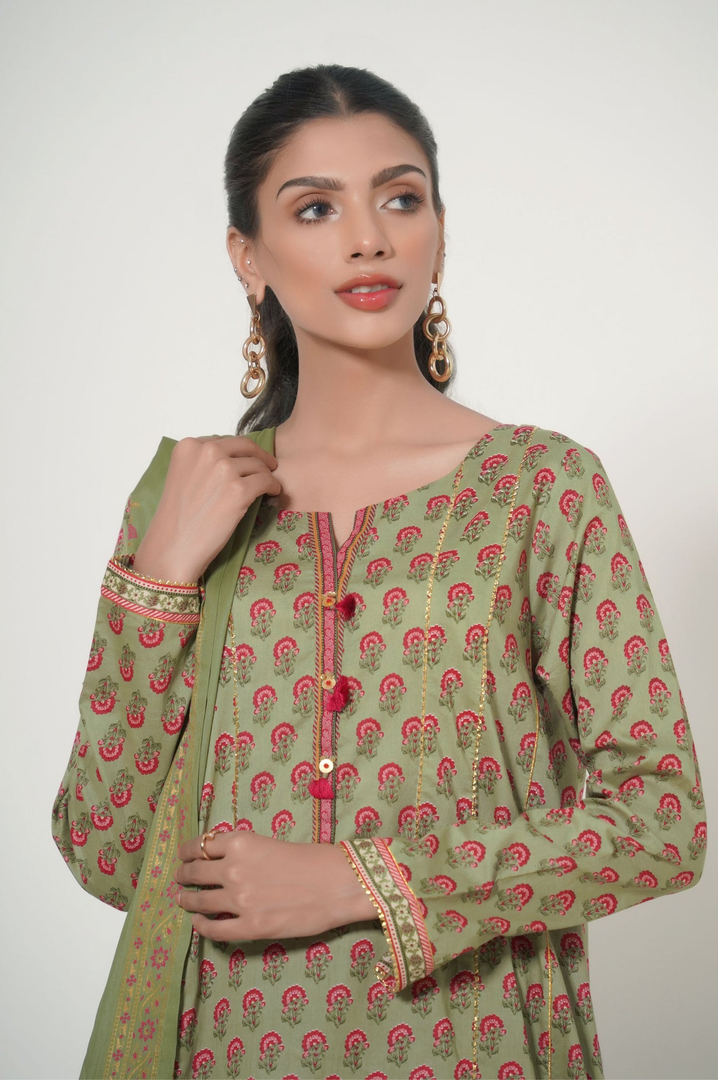 Stitched 3 Piece Printed Lawn Suit