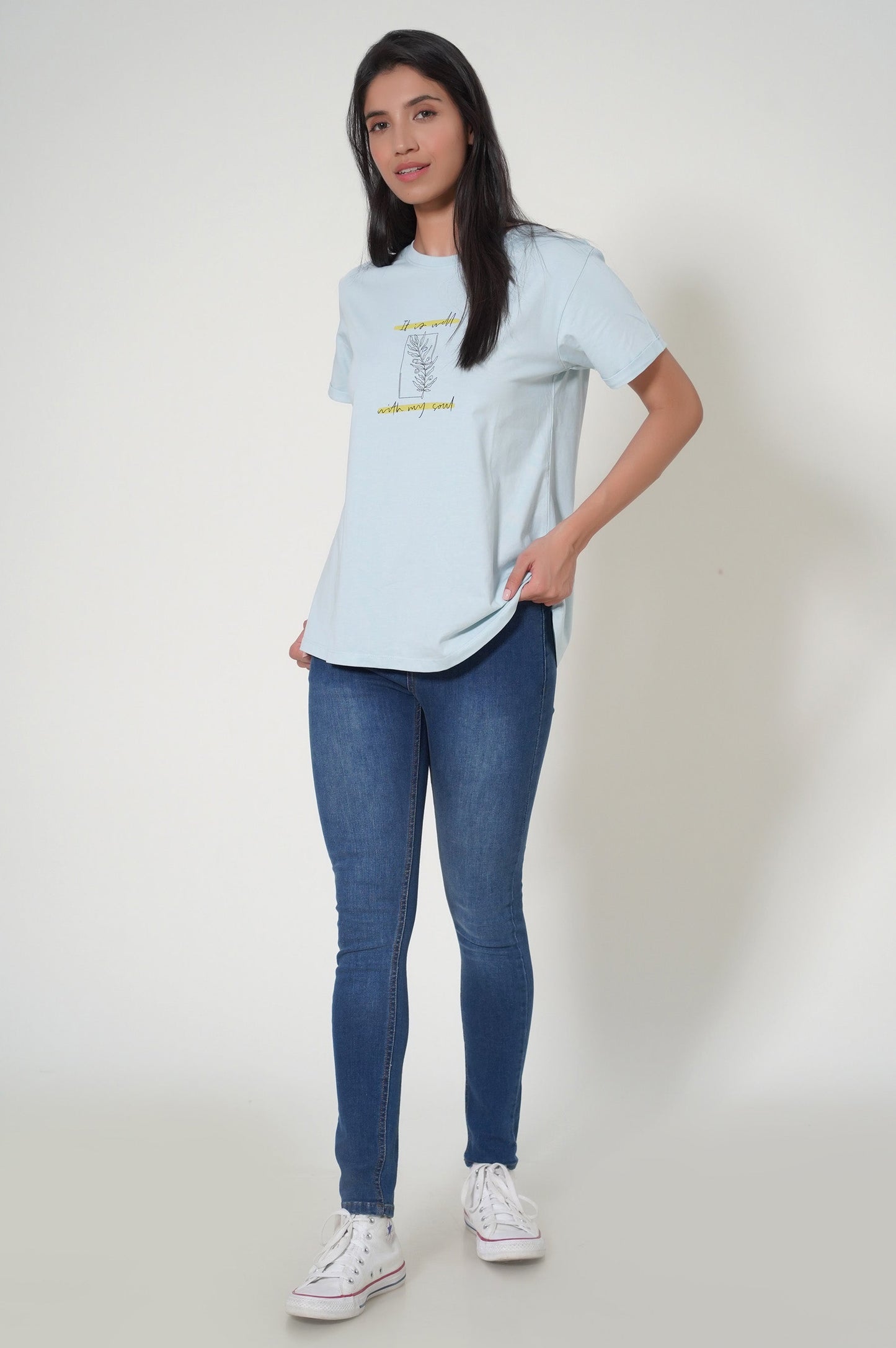 Crew Neck Half Sleeves Tee