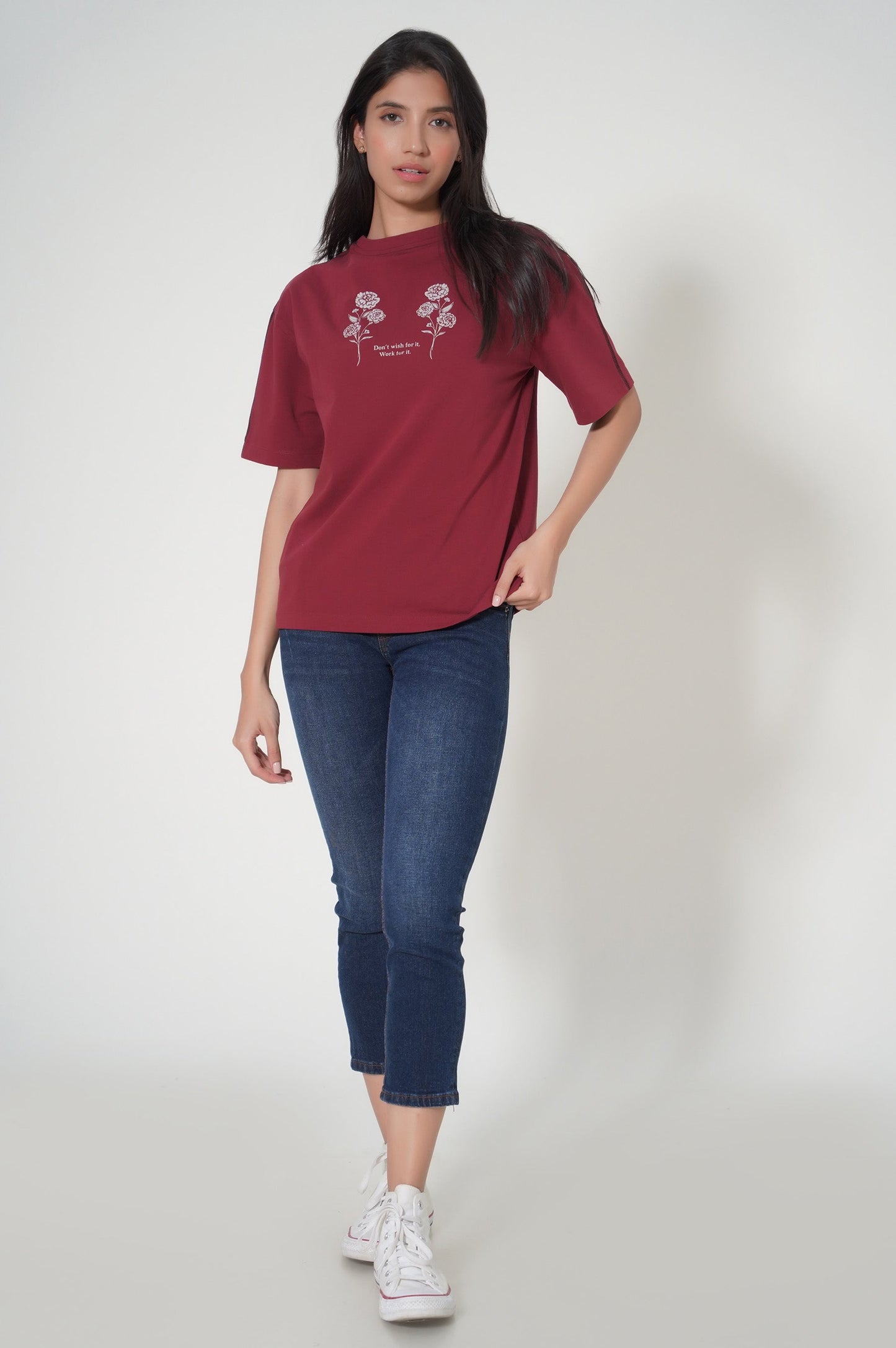 Crew Neck Half Sleeves Tee