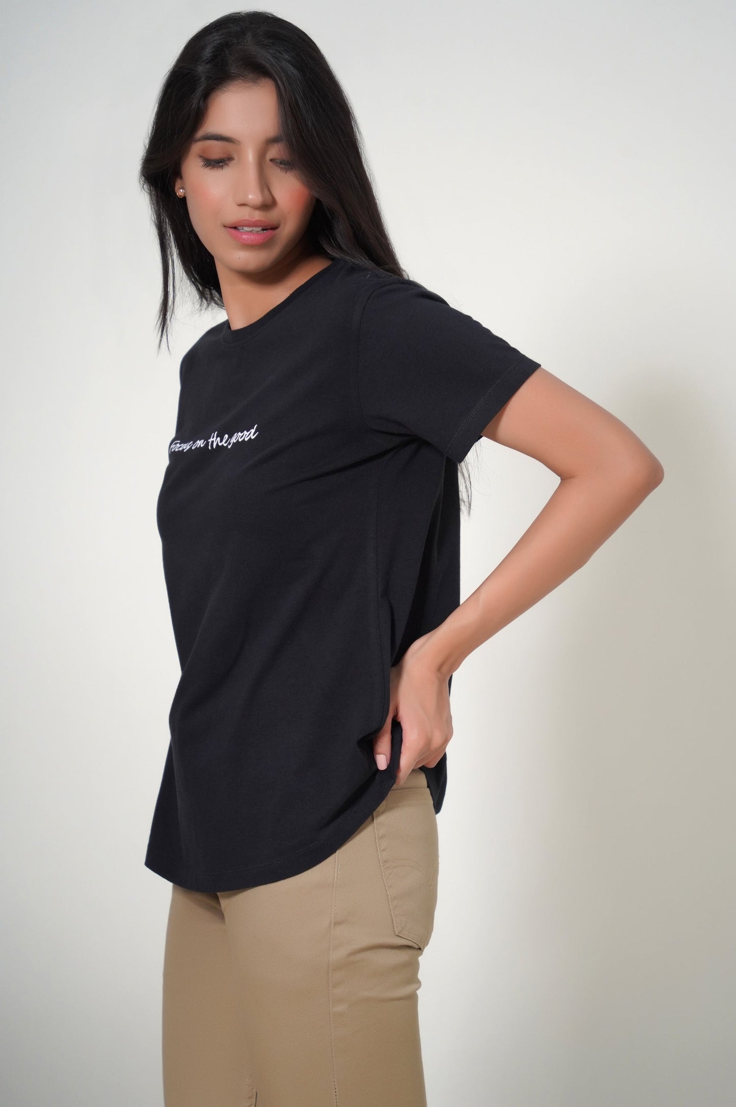 Crew Neck Half Sleeves Tee