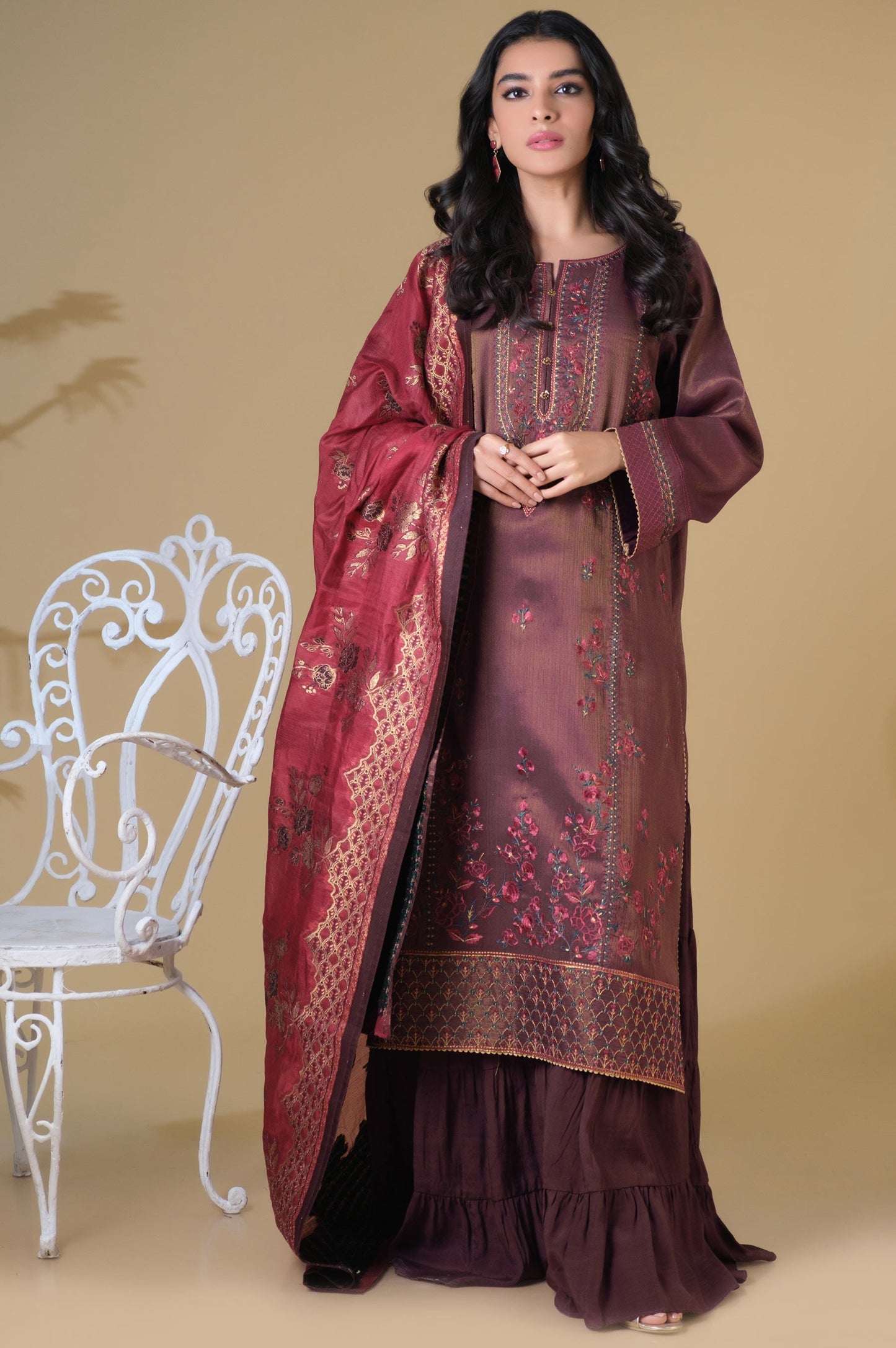 3 Pieces Unstitched Embroidered Mysuri Suit