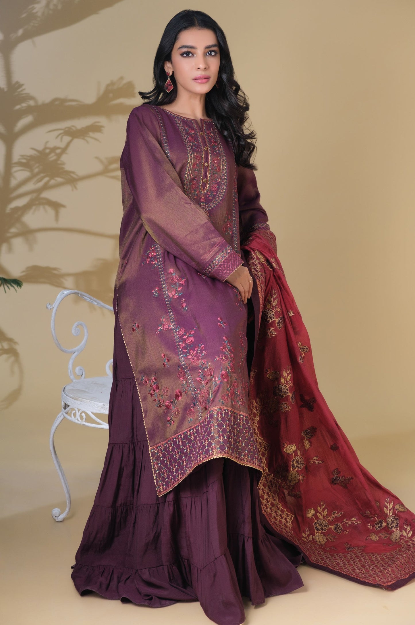 3 Pieces Unstitched Embroidered Mysuri Suit