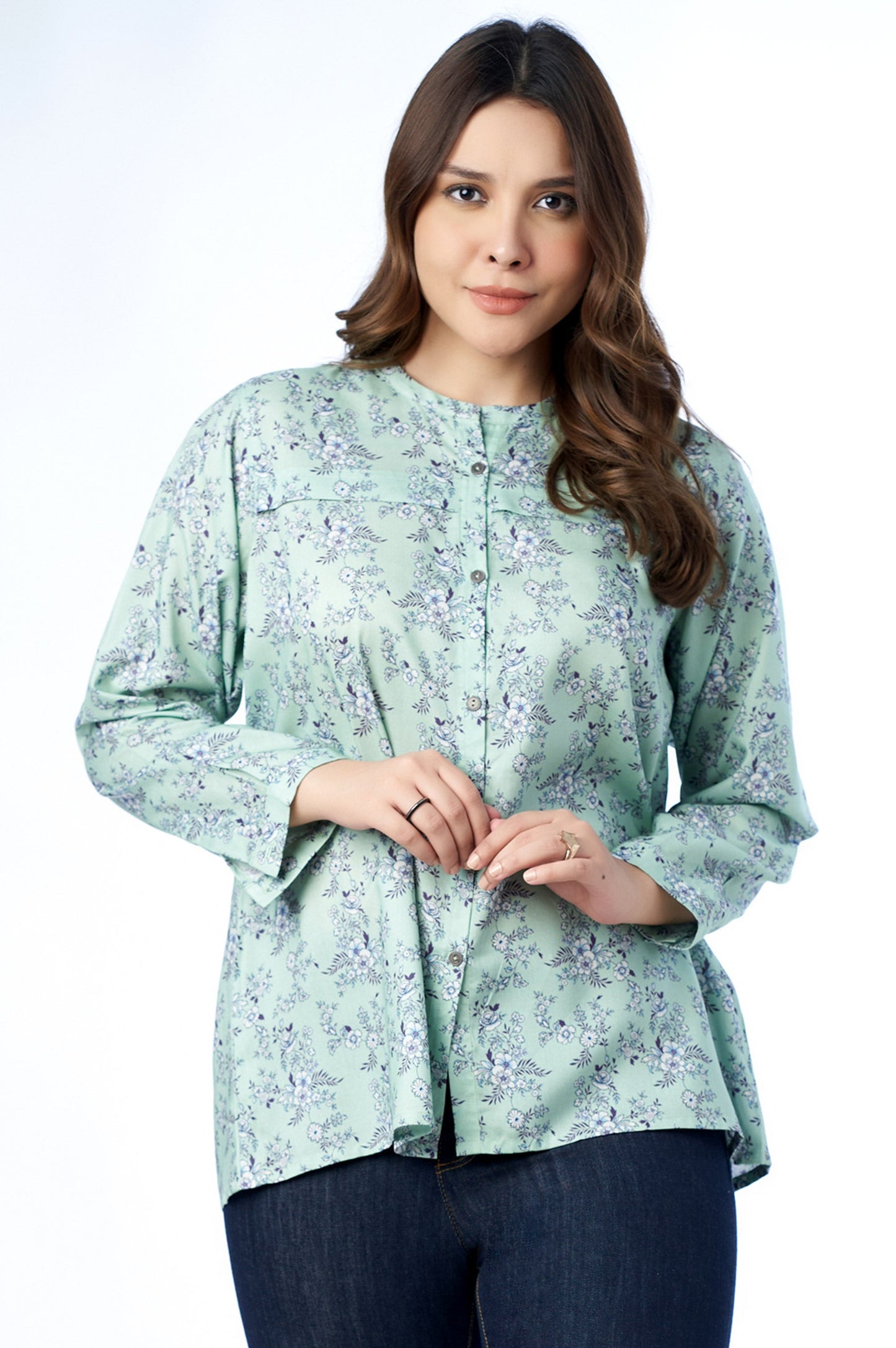 Stitched 1 Piece Western Tencel Printed Top