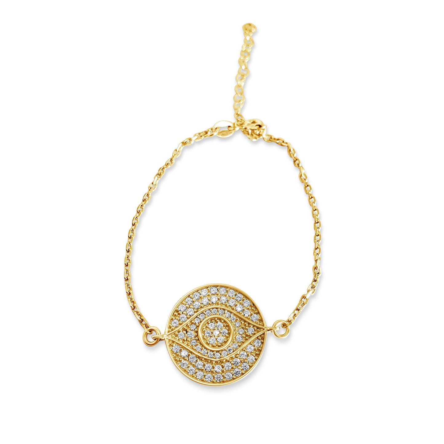 Bold Evil Eye Lucky Bracelet in Sterling Silver