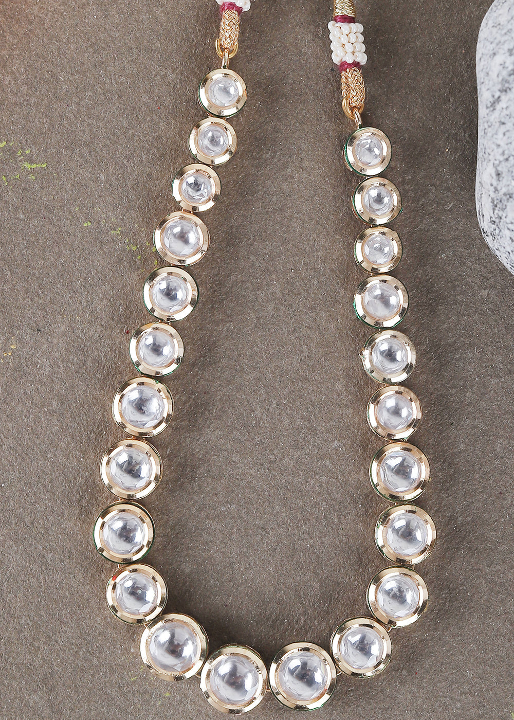 Daisy White Kundan Necklace Set