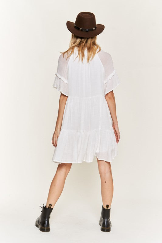 Bohemian Style Ruffle Dress