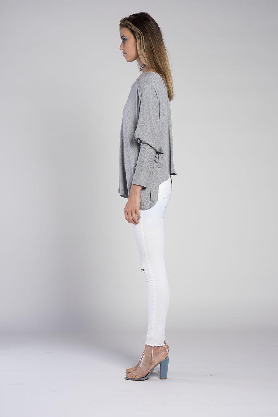 APPLE LONG SLEEVE SCOOP top