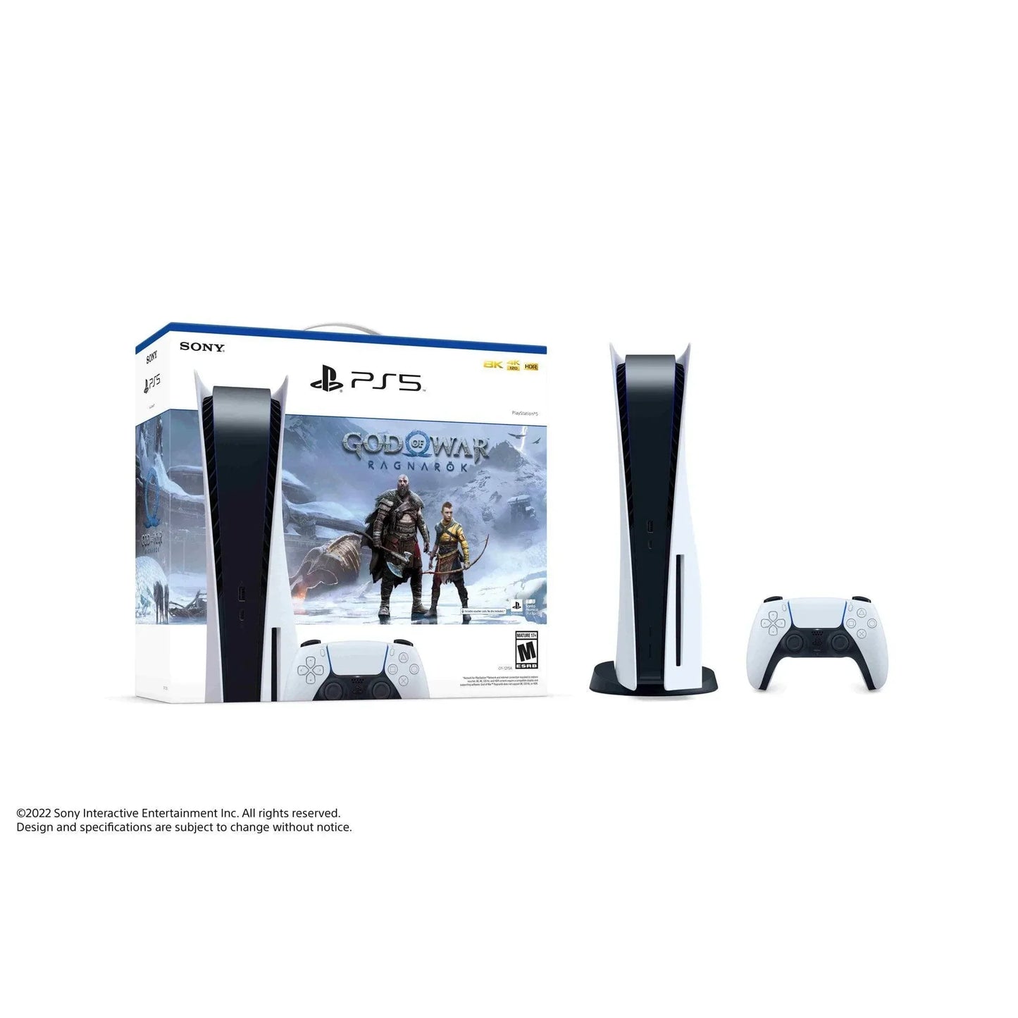 Play Station 5 Disc Edition God of War Ragnarok Bundle with Elden Ring and Mytrix Controller Charger