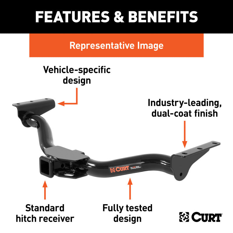 Curt 17-20 Tesla Model 3 Class 3 Trailer Hitch w/ 2in Receiver