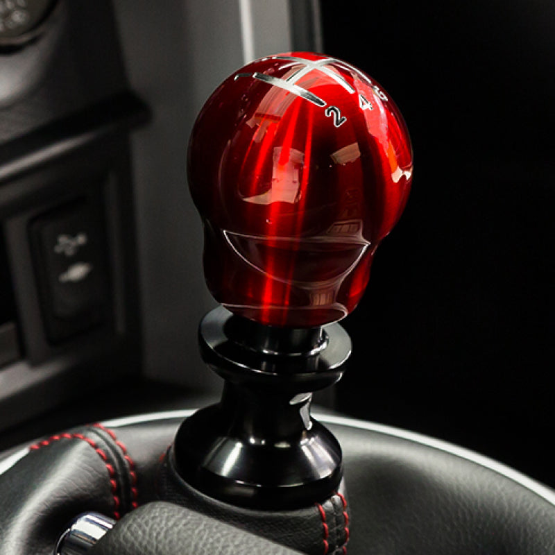 Raceseng Contour Shift Knob (Gate 3 Engraving) M12x1.25mm Adapter - Red Translucent