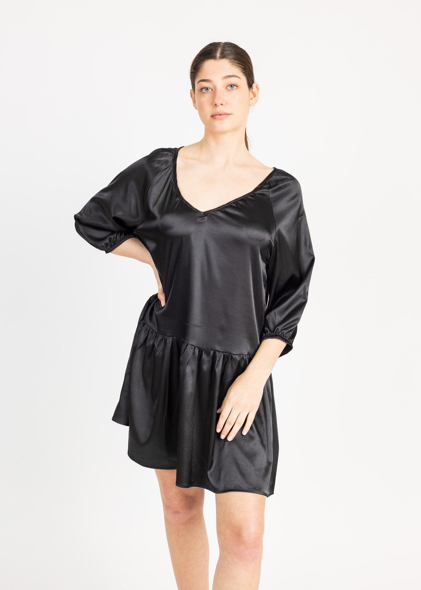 BARCELONA MINI DRESS satin