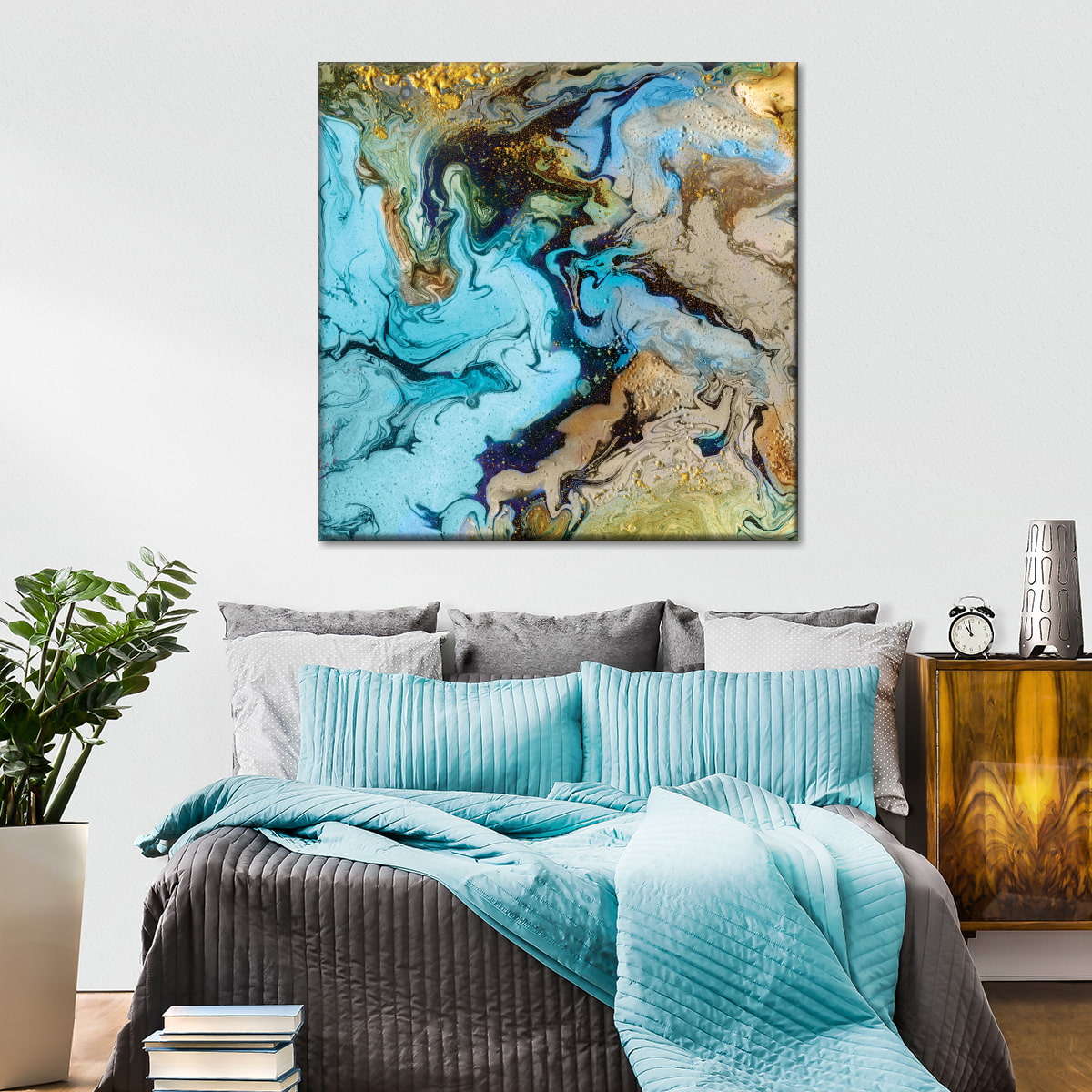 Turquoise Marble I Wall Art