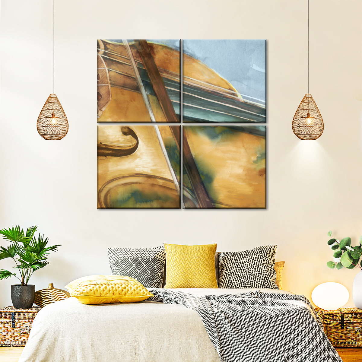 Musical Violin Wall Art