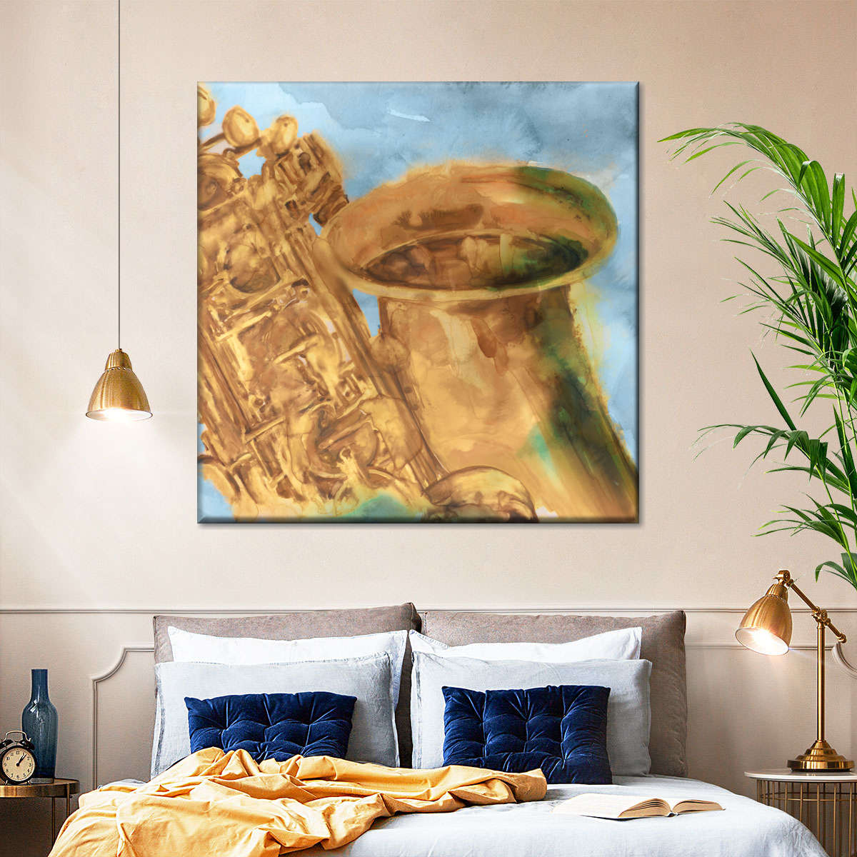 Musical Sax Wall Art