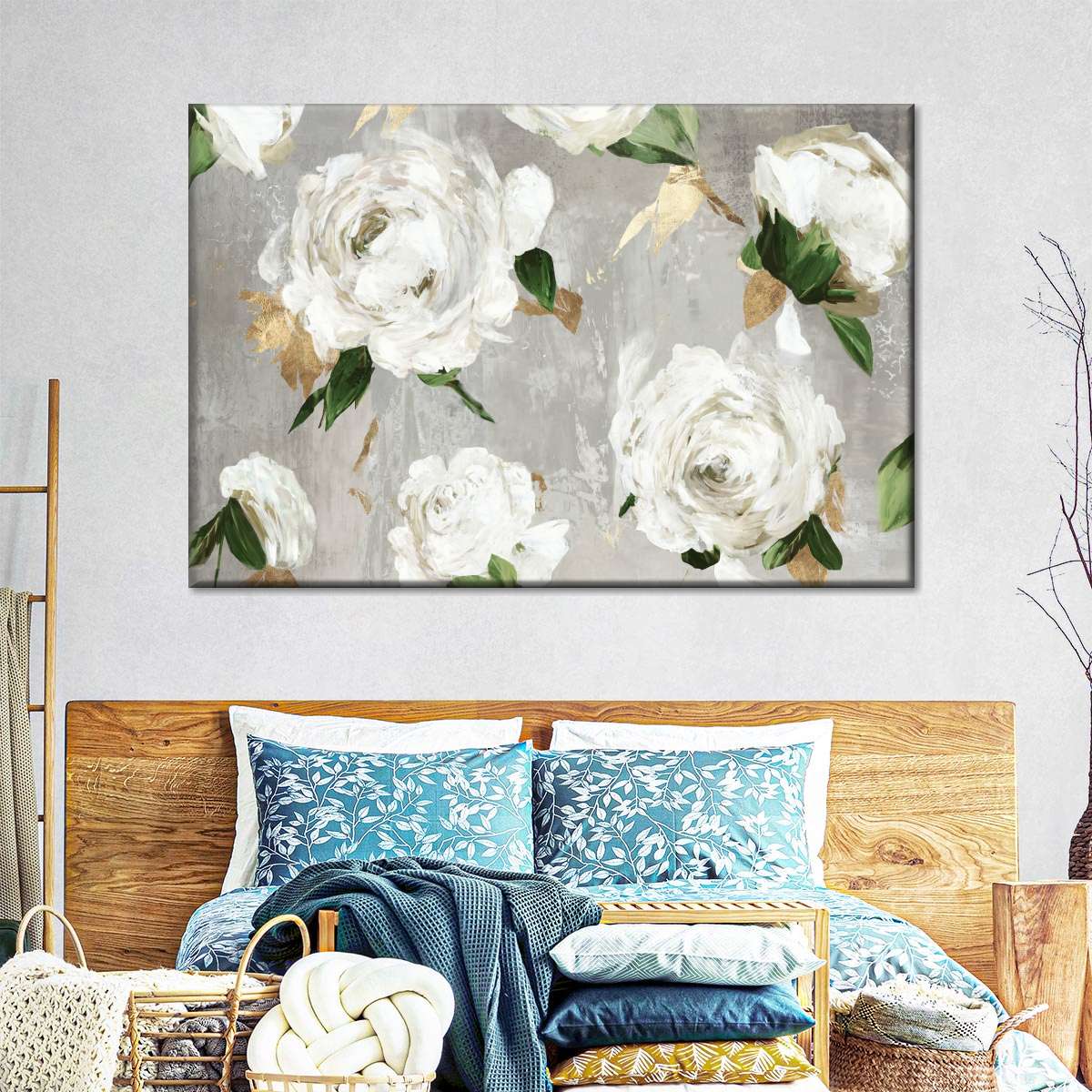 Pure White Peony Garden Wall Art